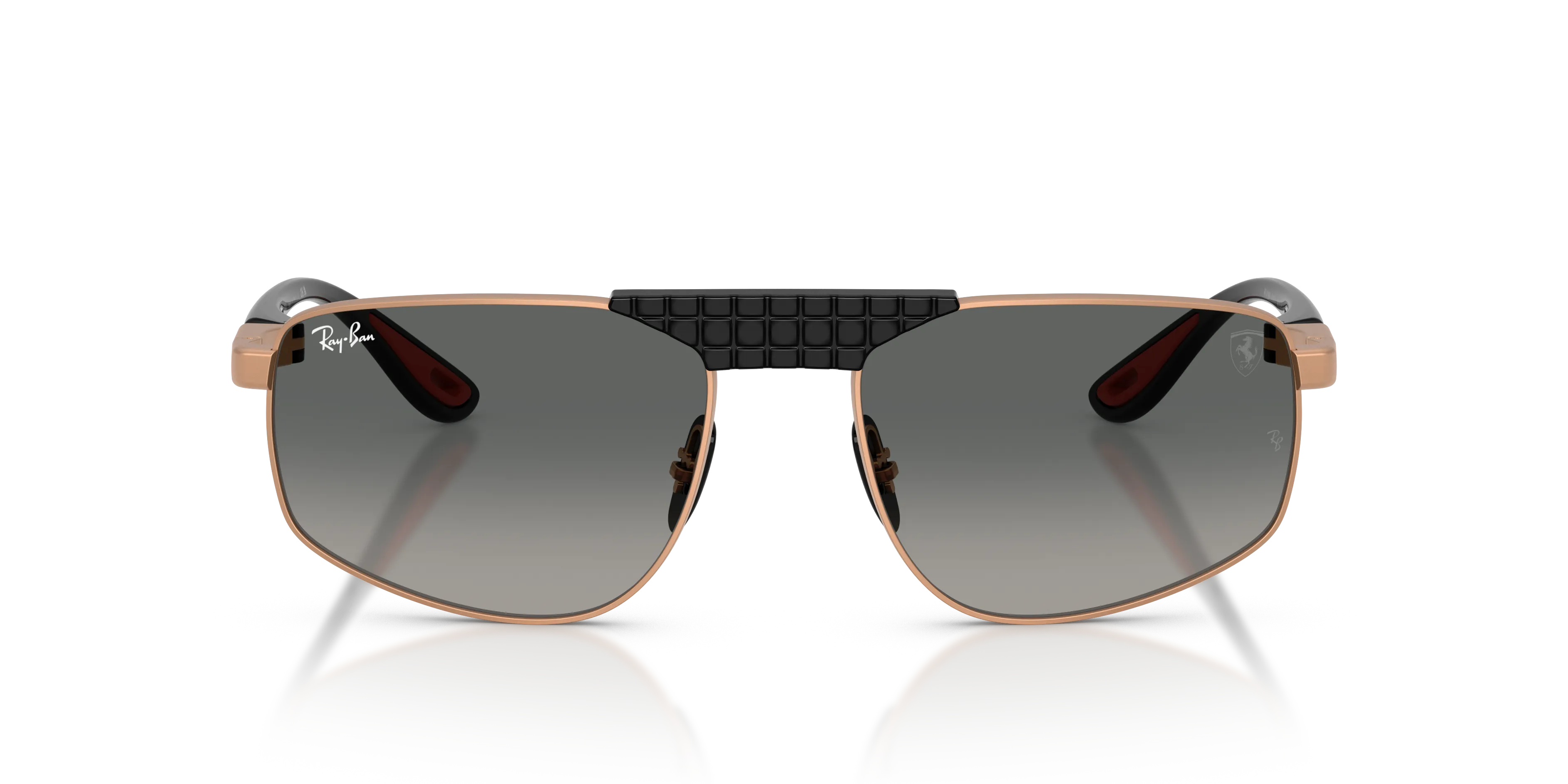 Ray - Ban RB3776M F12771 Occhiali da sole Metallo Oro Grigio Geometrica Normale Sfumato - immagine 3