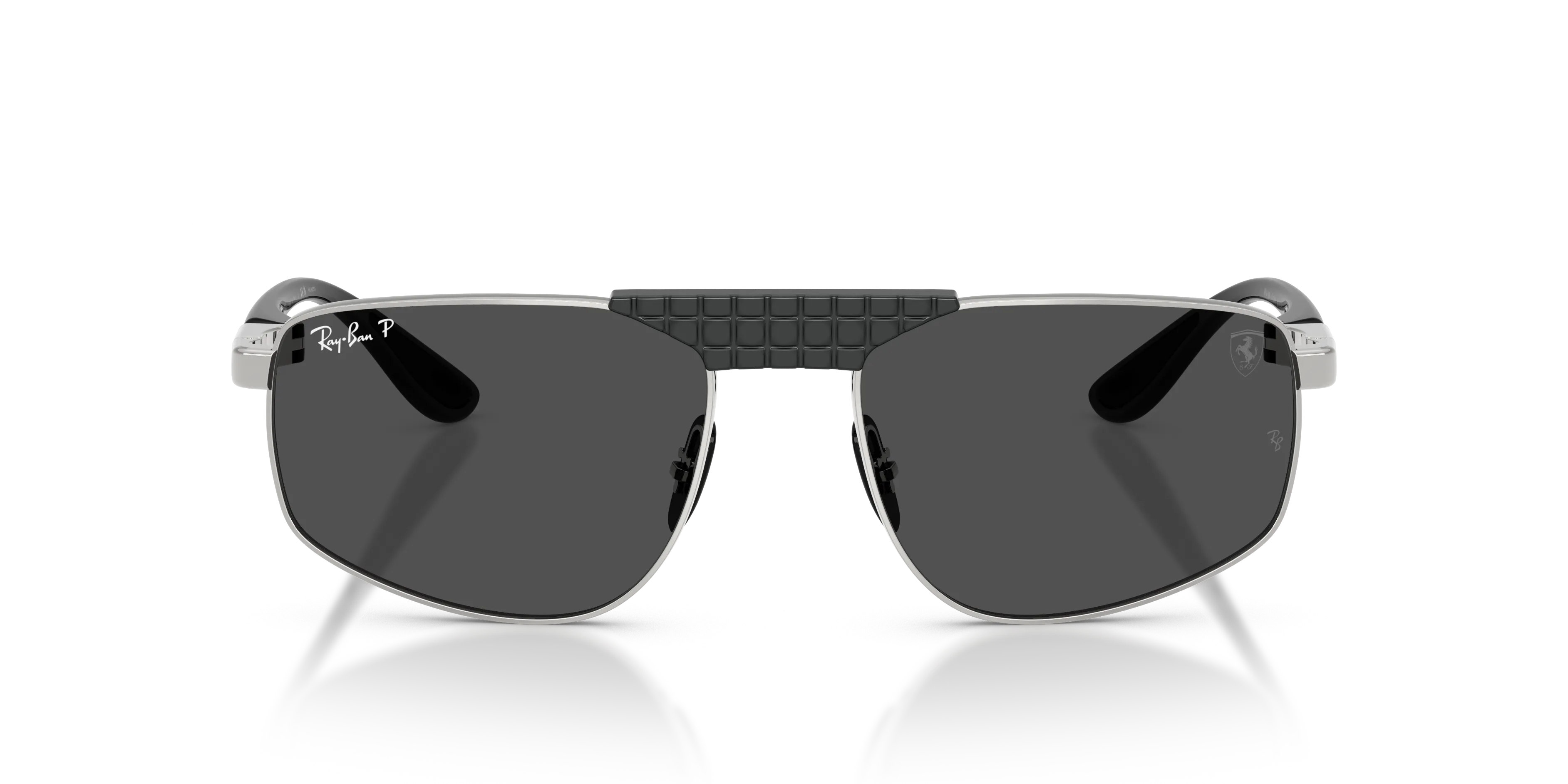 Ray - Ban RB3776M F122K8 Occhiali da sole Metallo Argento Grigio Geometrica Polarizzata - immagine 3