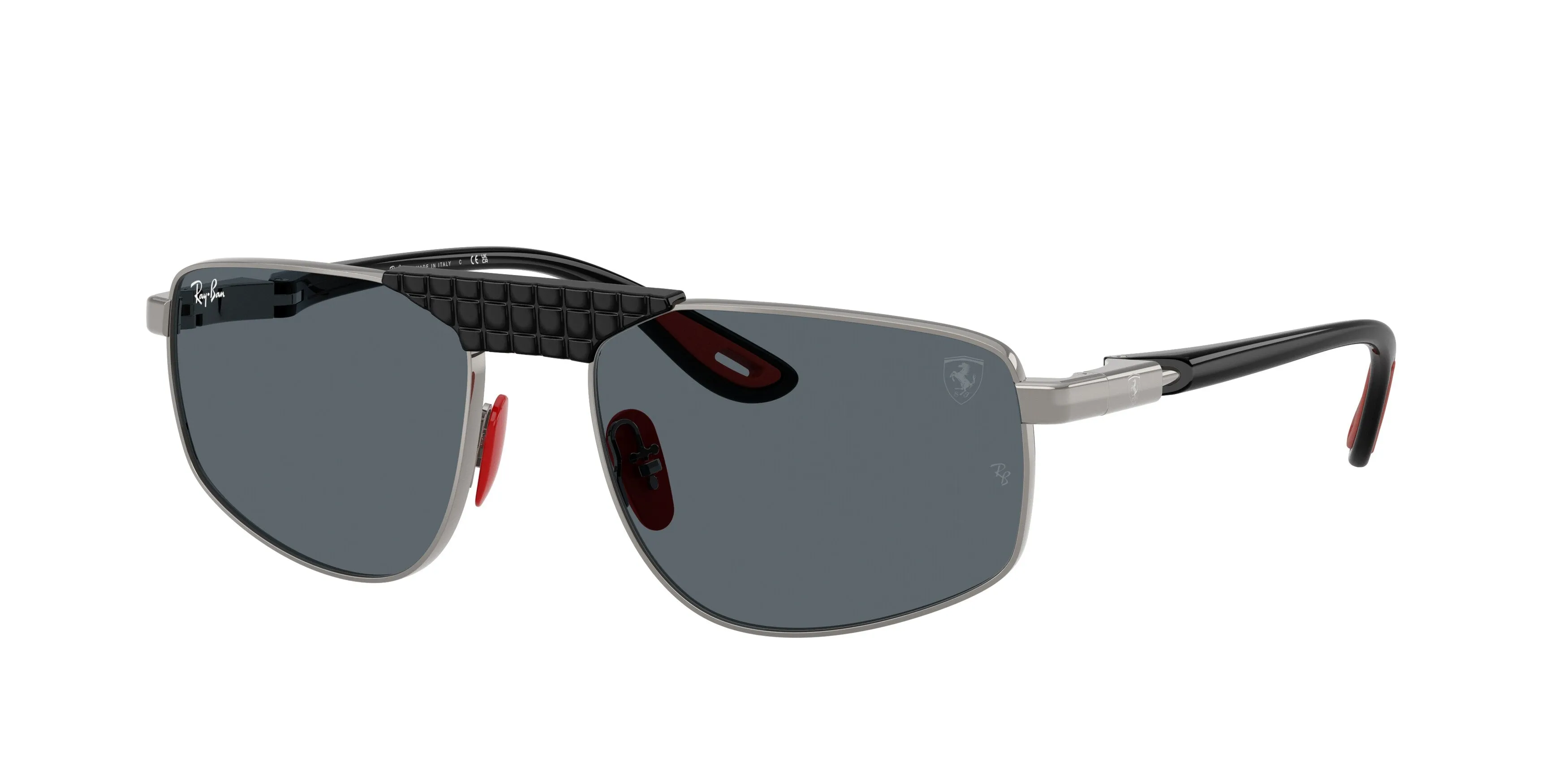 Ray - Ban RB3776M F001R5 Occhiali da sole Metallo Grigio Blu Geometrica Normale - immagine 1