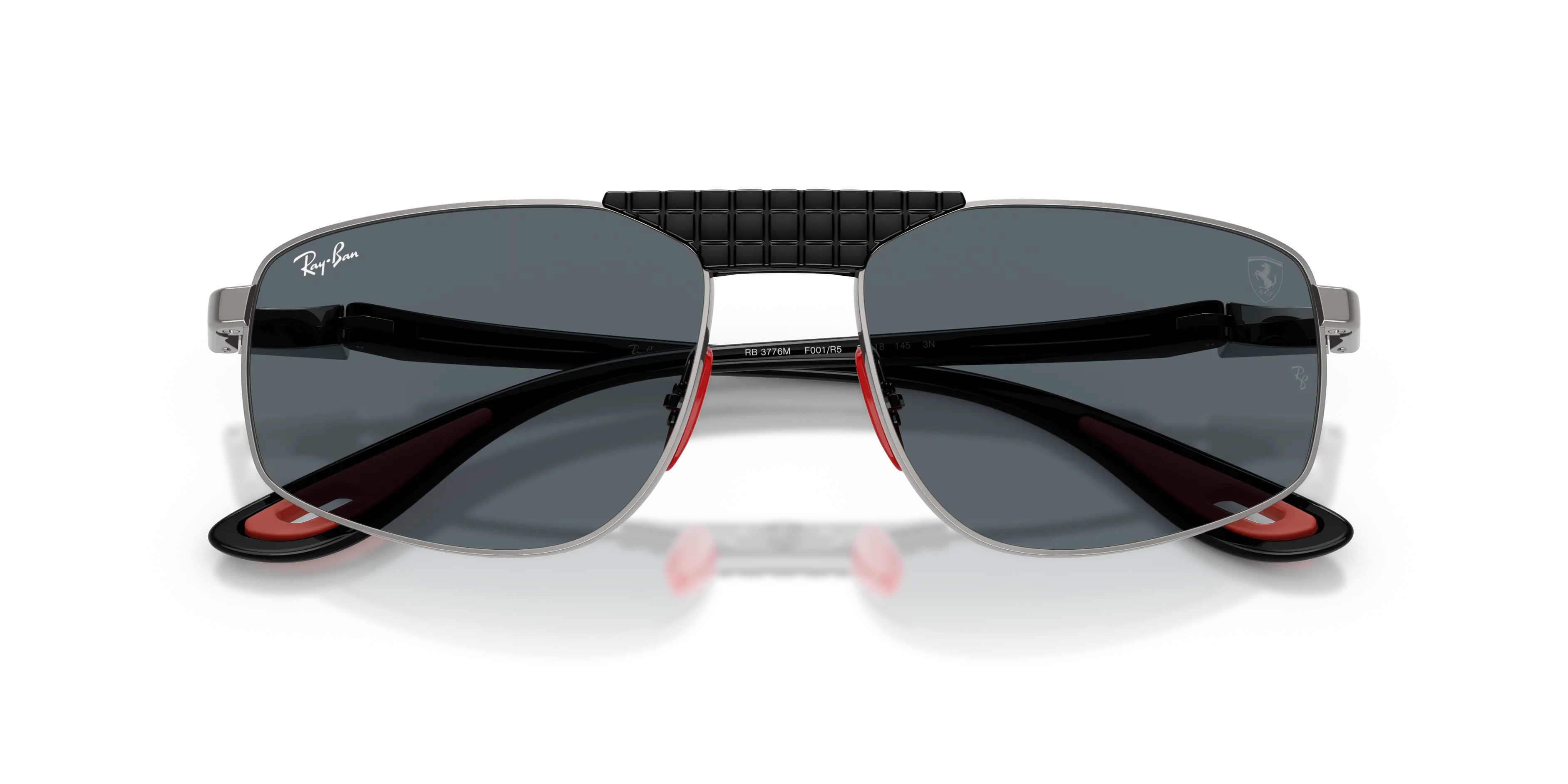 Ray - Ban RB3776M F001R5 Occhiali da sole Metallo Grigio Blu Geometrica Normale - immagine 2