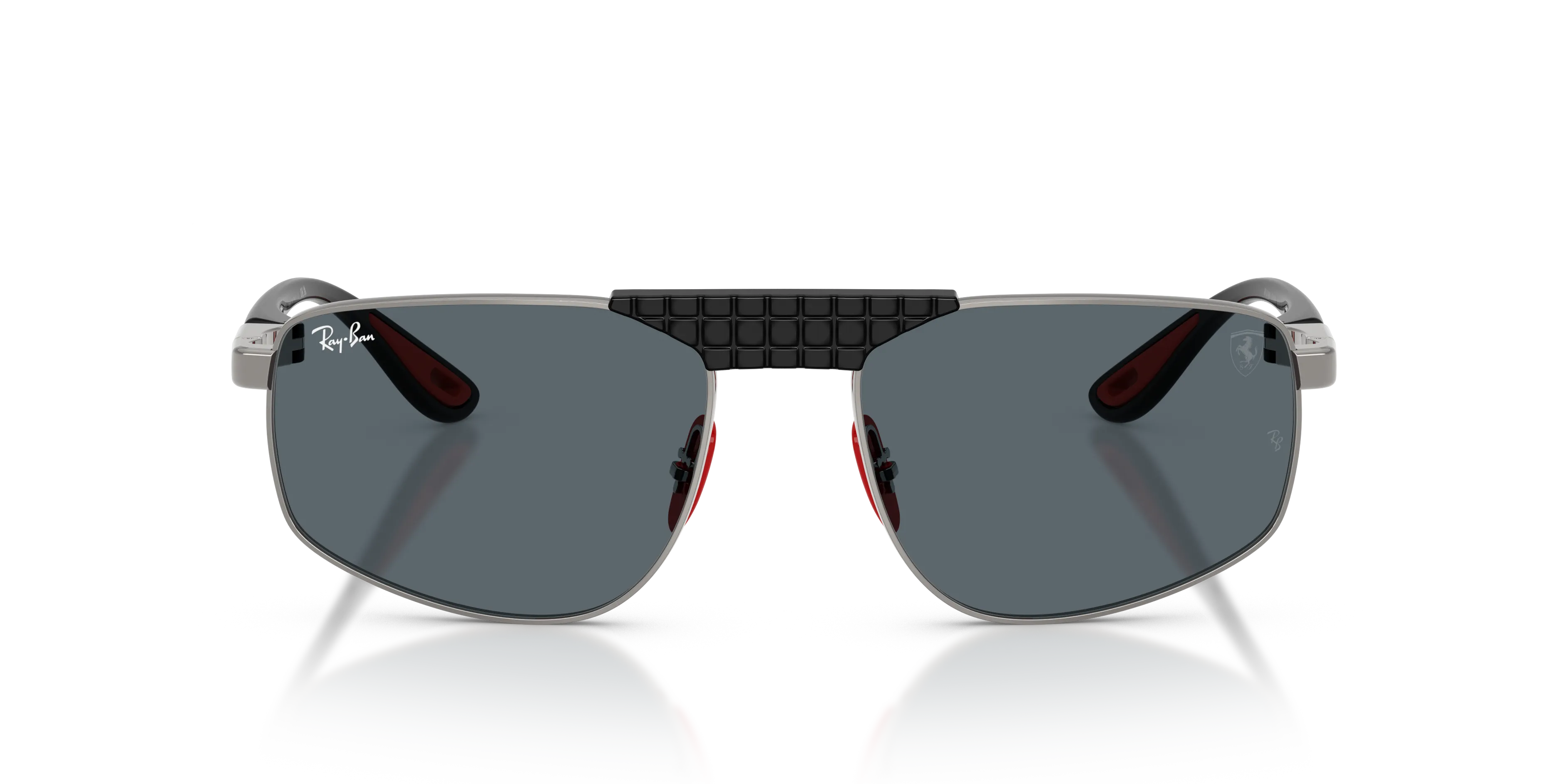 Ray - Ban RB3776M F001R5 Occhiali da sole Metallo Grigio Blu Geometrica Normale - immagine 3