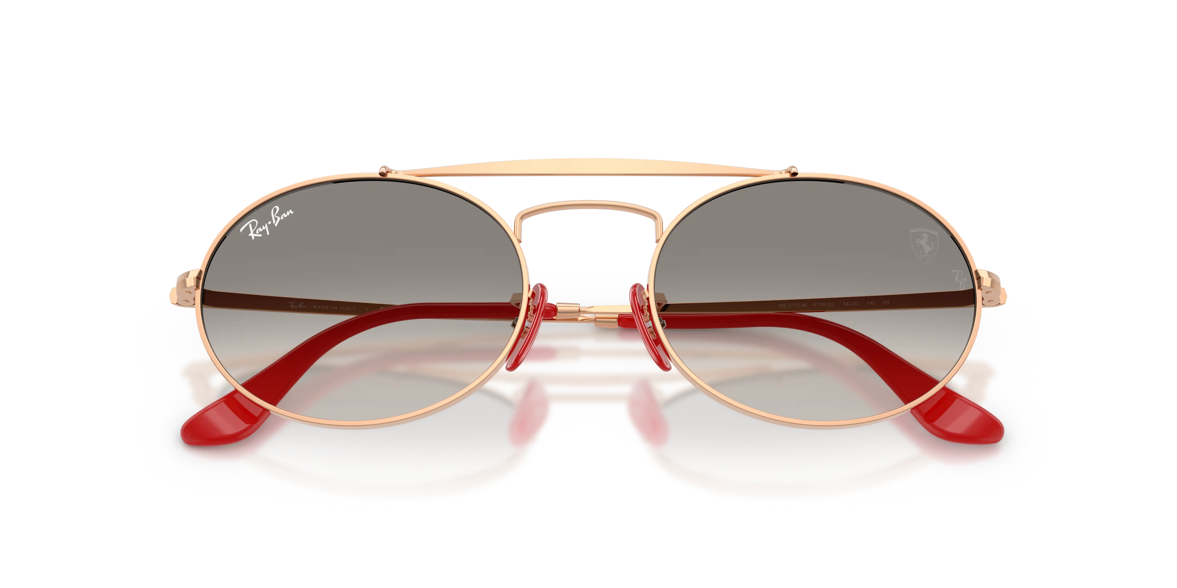 Ray - Ban RB3775M F13532 Occhiali da sole Metallo Oro Grigio Rotonda Normale Sfumato - immagine 2