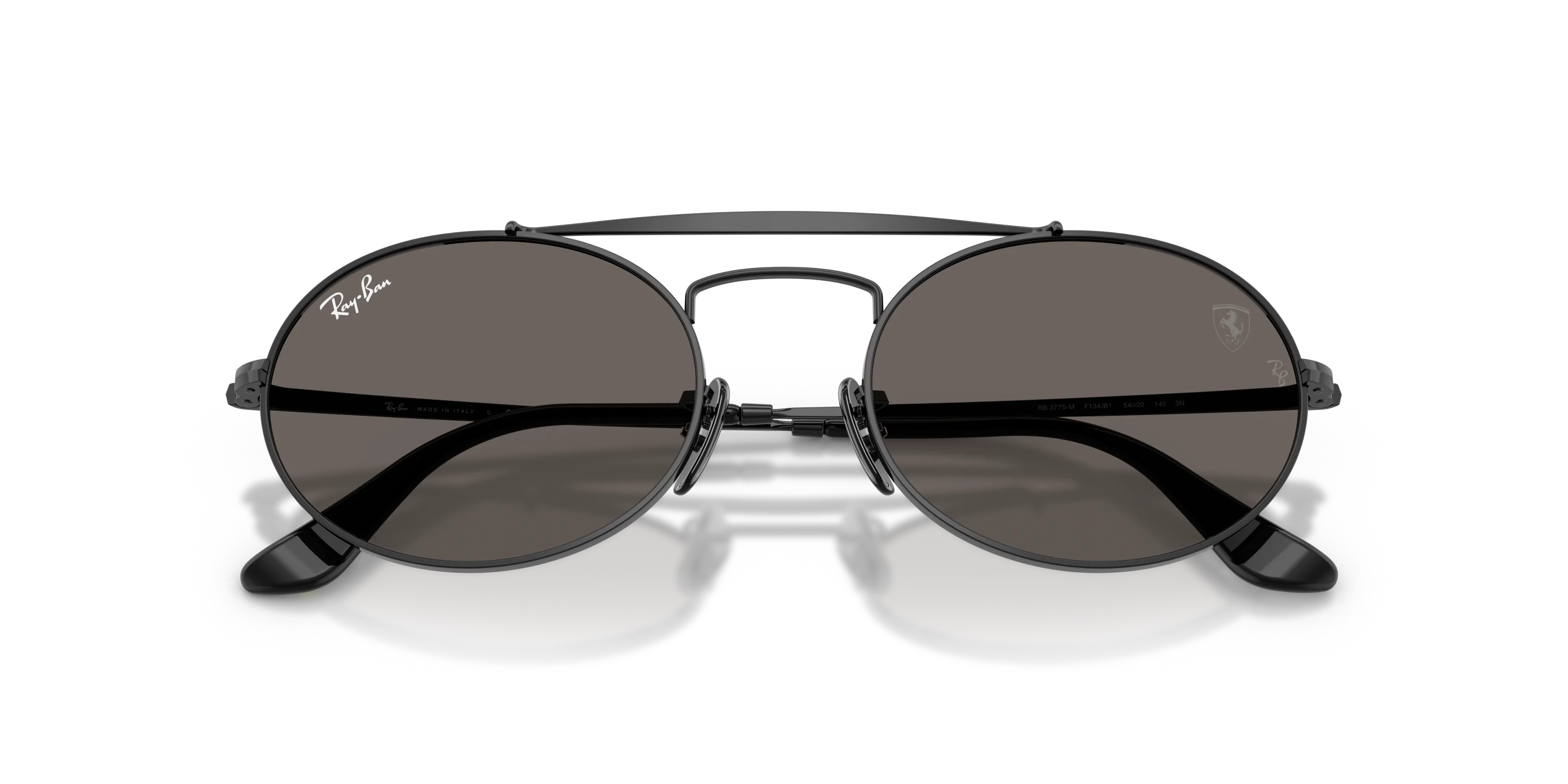 Ray - Ban RB3775M F134B1 Occhiali da sole Metallo Nero Grigio Rotonda Normale - immagine 2