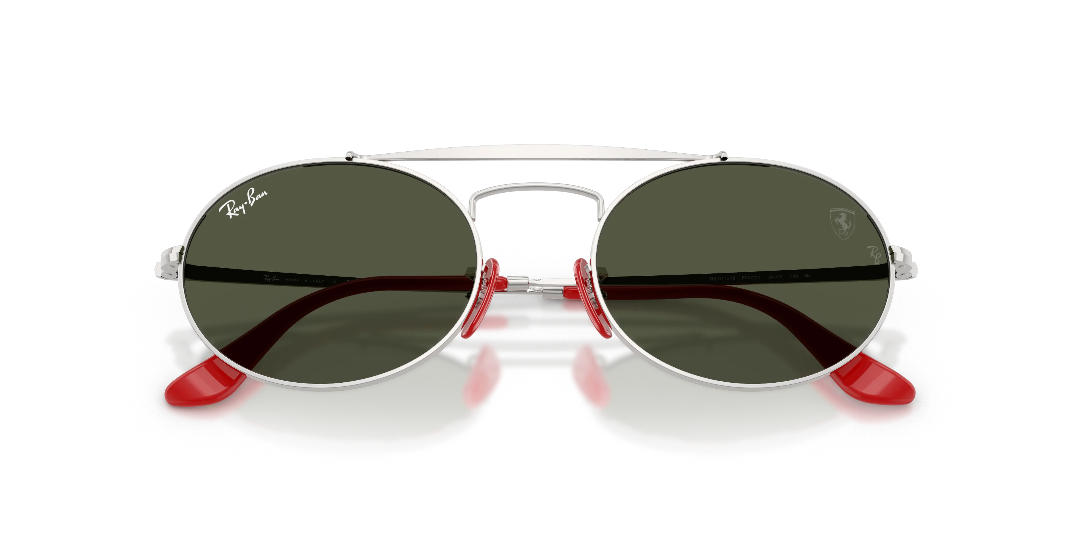 Ray - Ban RB3775M F00731 Occhiali da sole Metallo Argento Verde Rotonda Normale - immagine 2