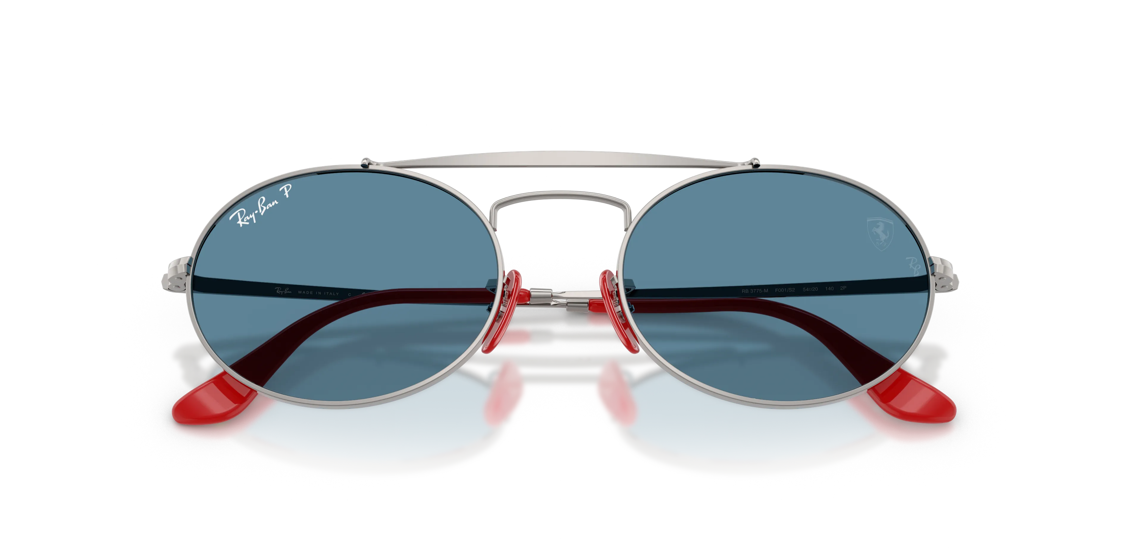 Ray - Ban RB3775M F001S2 Occhiali da sole Metallo Grigio Blu Rotonda Polarizzata - immagine 2