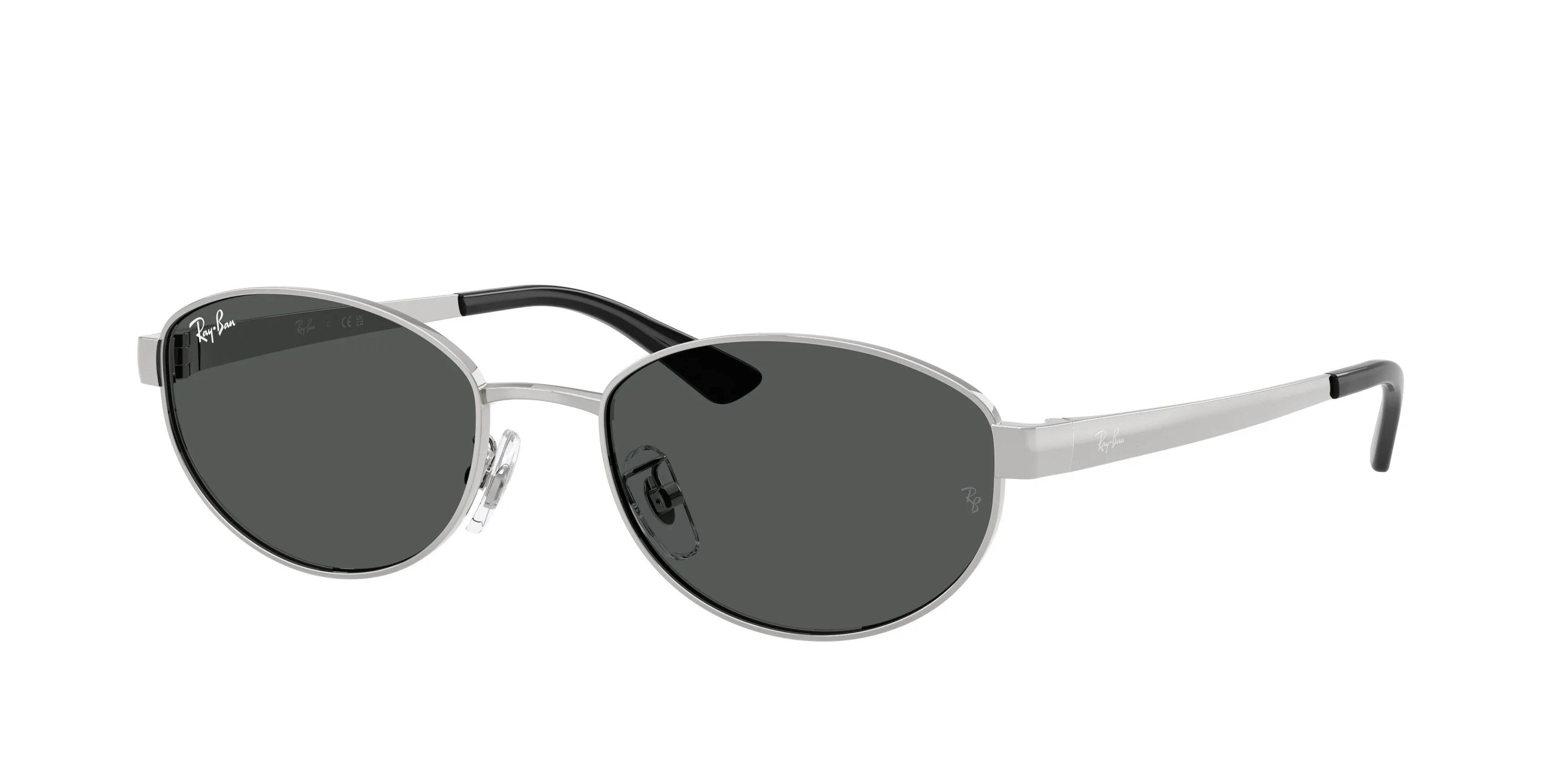 Ray - Ban RB3774D 003/87 Occhiali da sole Metallo Argento Grigio Rotonda Normale - immagine 1