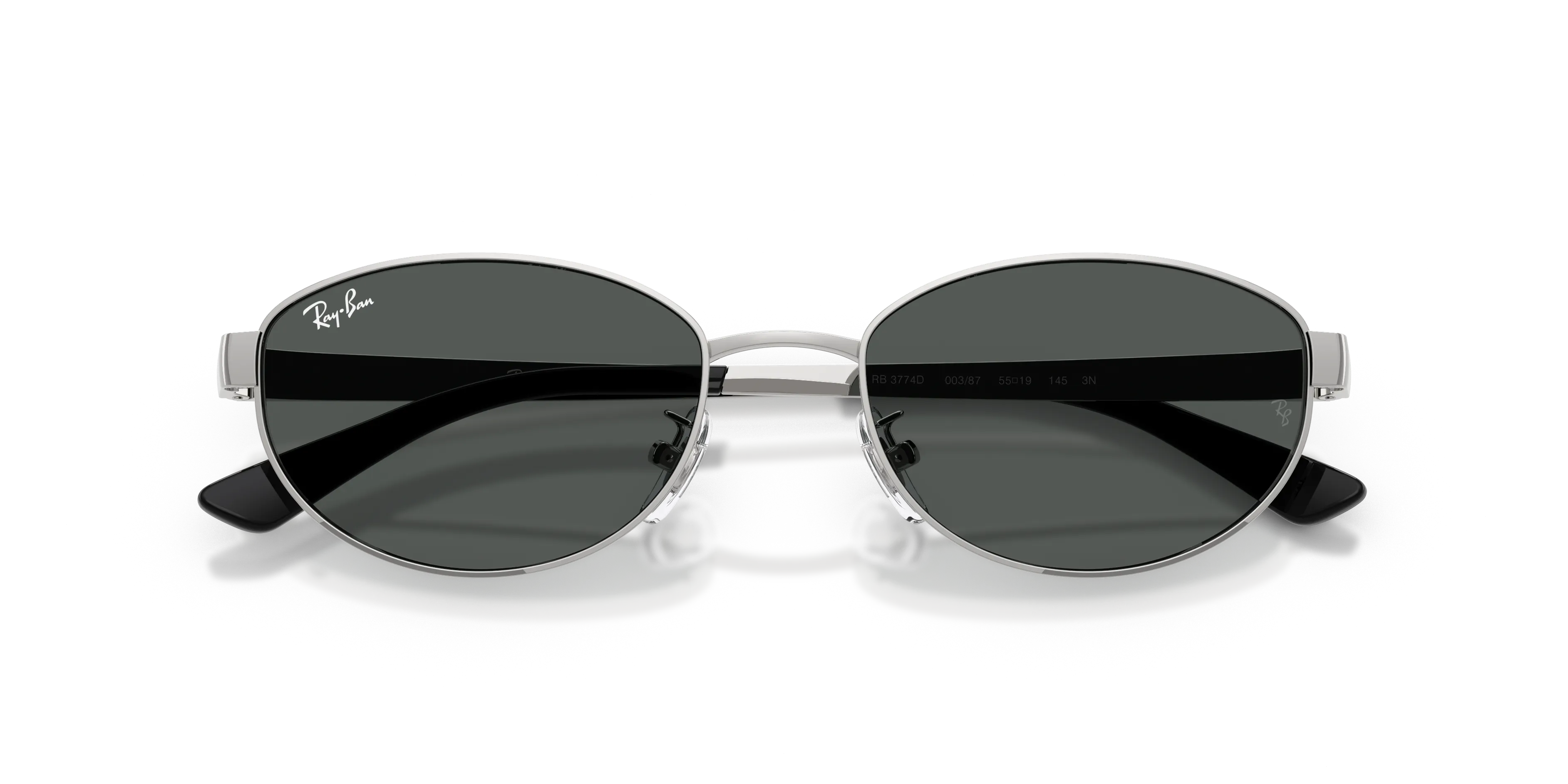 Ray - Ban RB3774D 003/87 Occhiali da sole Metallo Argento Grigio Rotonda Normale - immagine 2