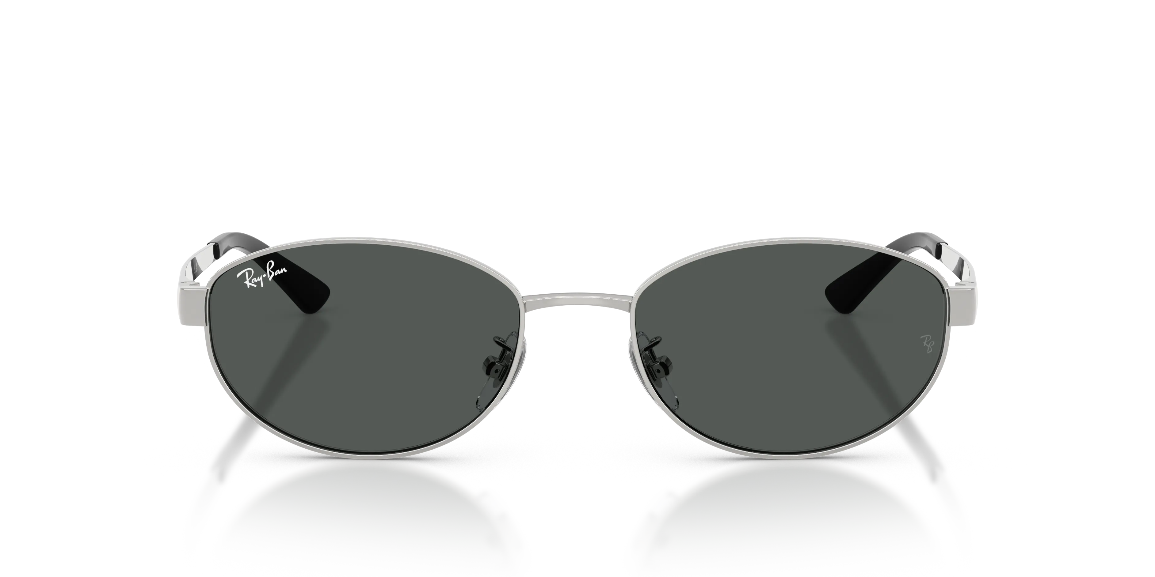 Ray - Ban RB3774D 003/87 Occhiali da sole Metallo Argento Grigio Rotonda Normale - immagine 3