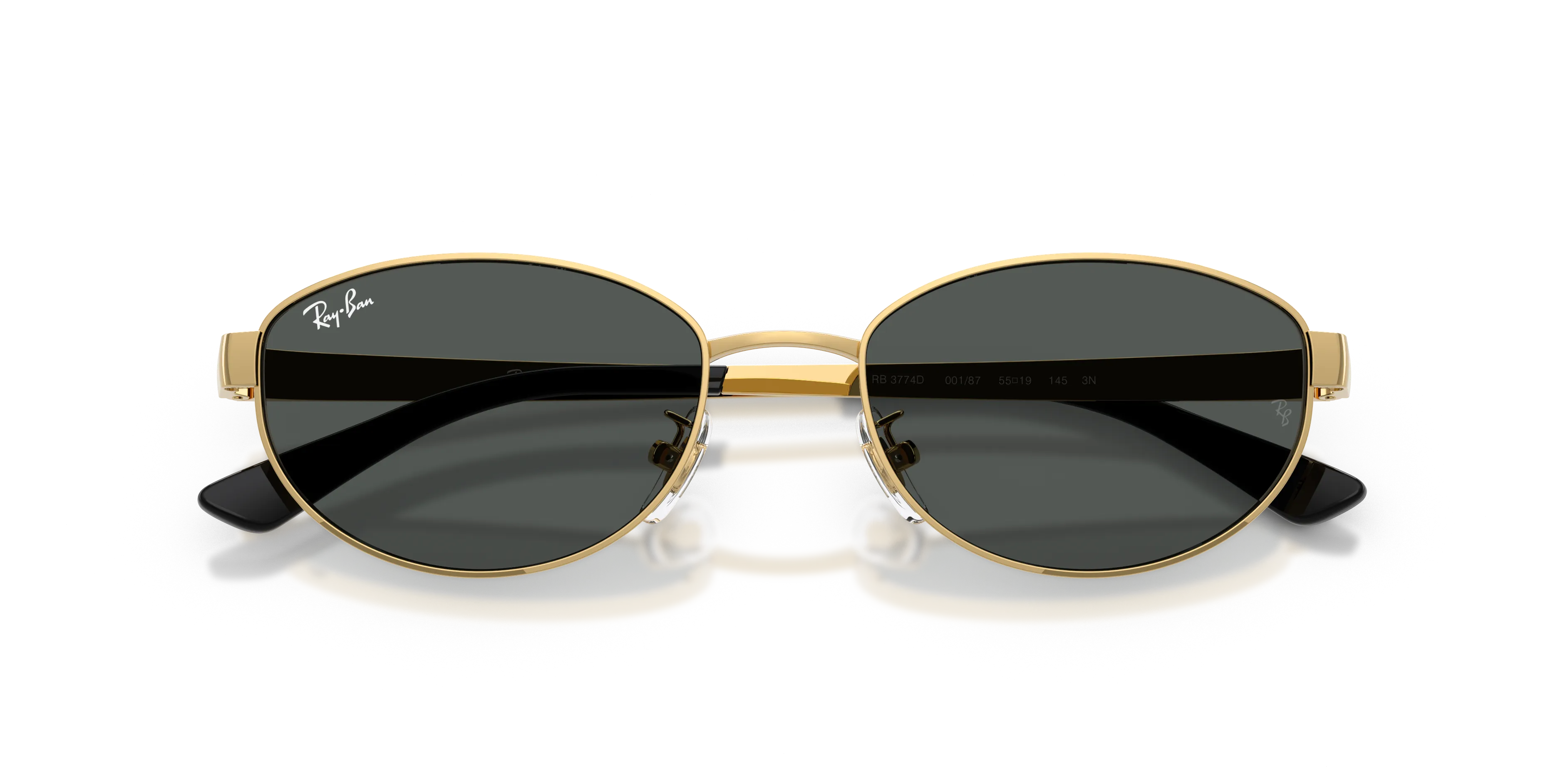 Ray - Ban RB3774D 001/87 Occhiali da sole Metallo Oro Grigio Rotonda Normale - immagine 2