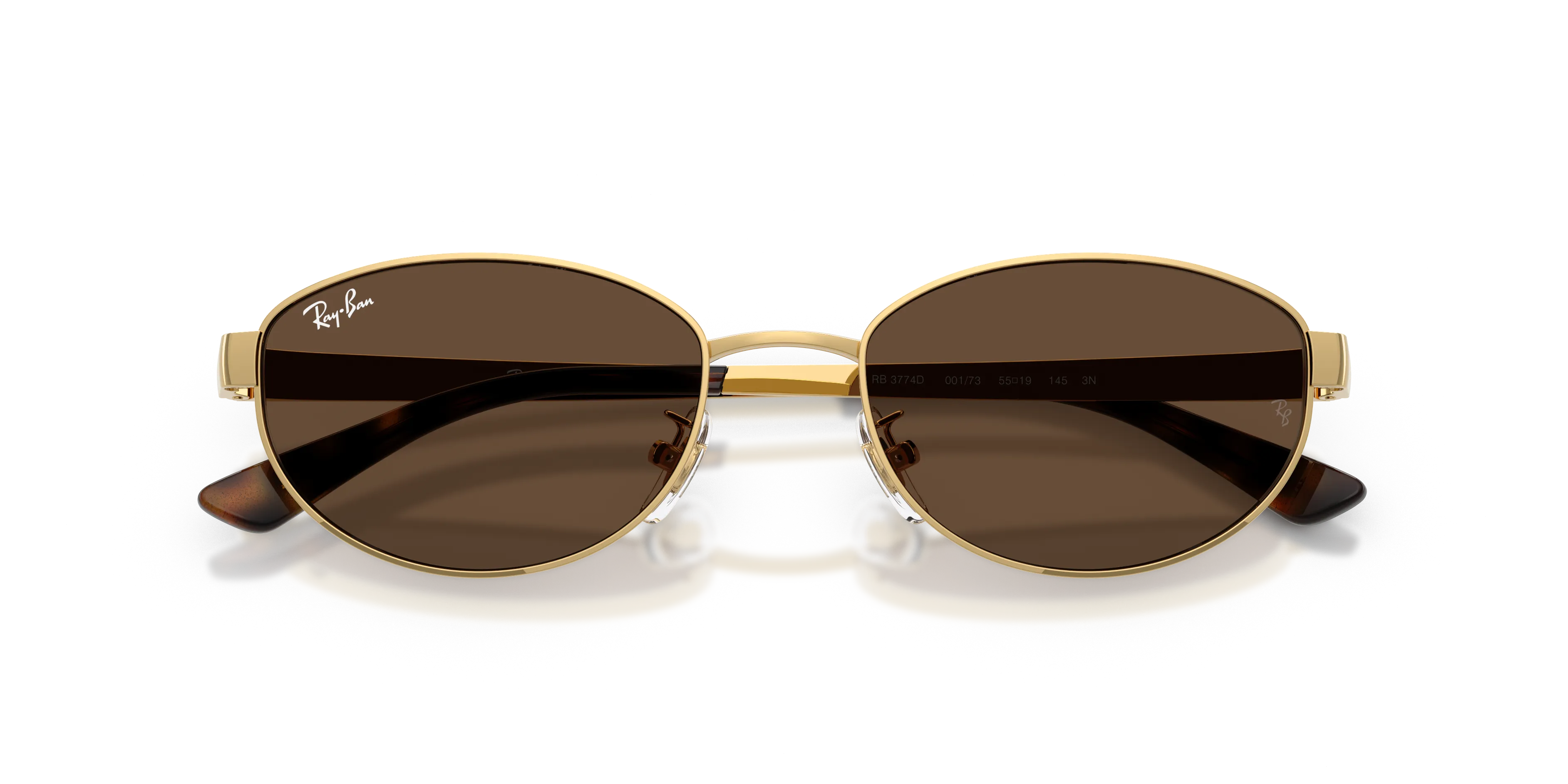 Ray - Ban RB3774D 001/73 Occhiali da sole Metallo Oro Marrone Rotonda Normale - immagine 2