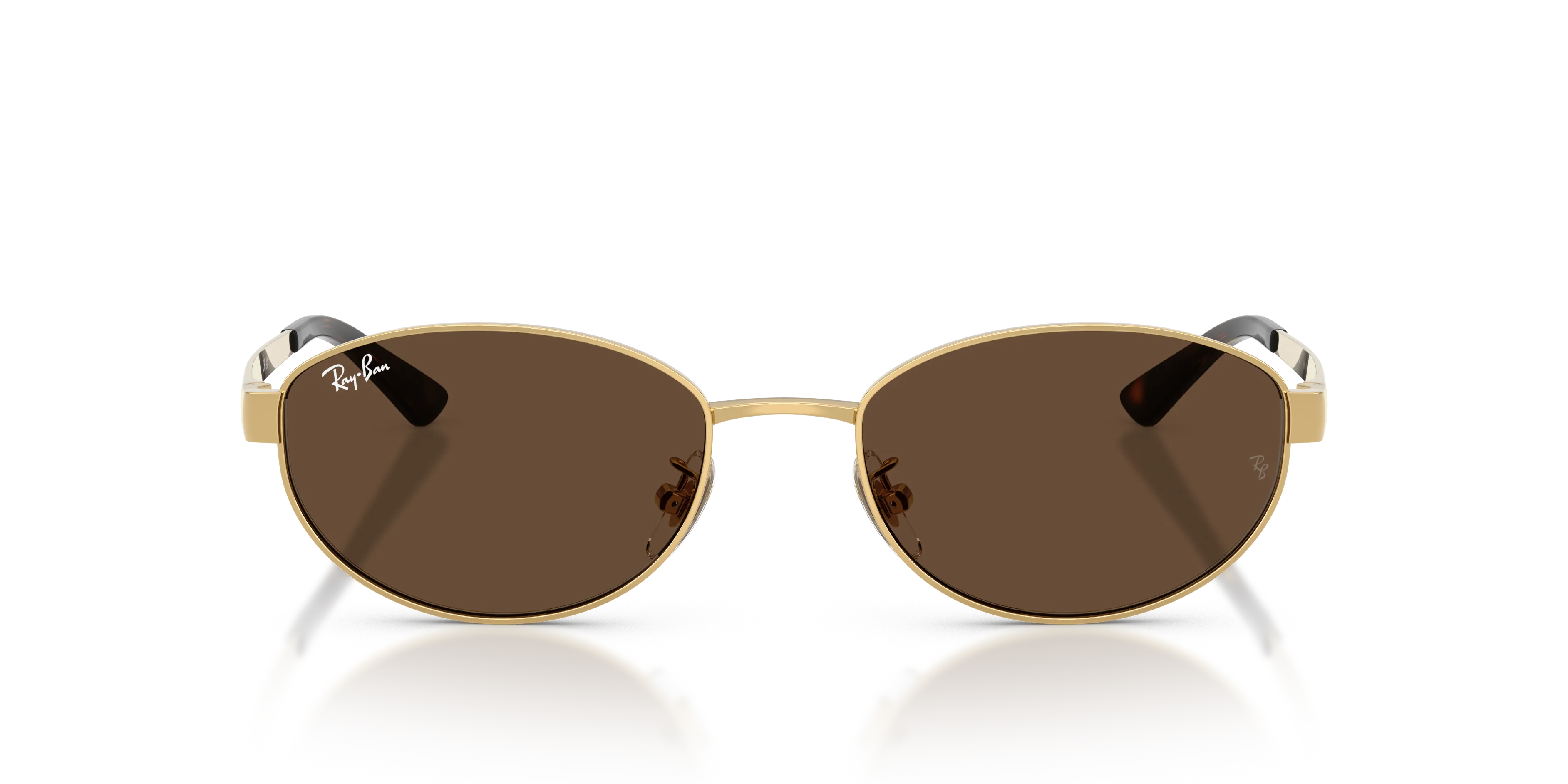 Ray - Ban RB3774D 001/73 Occhiali da sole Metallo Oro Marrone Rotonda Normale - immagine 3
