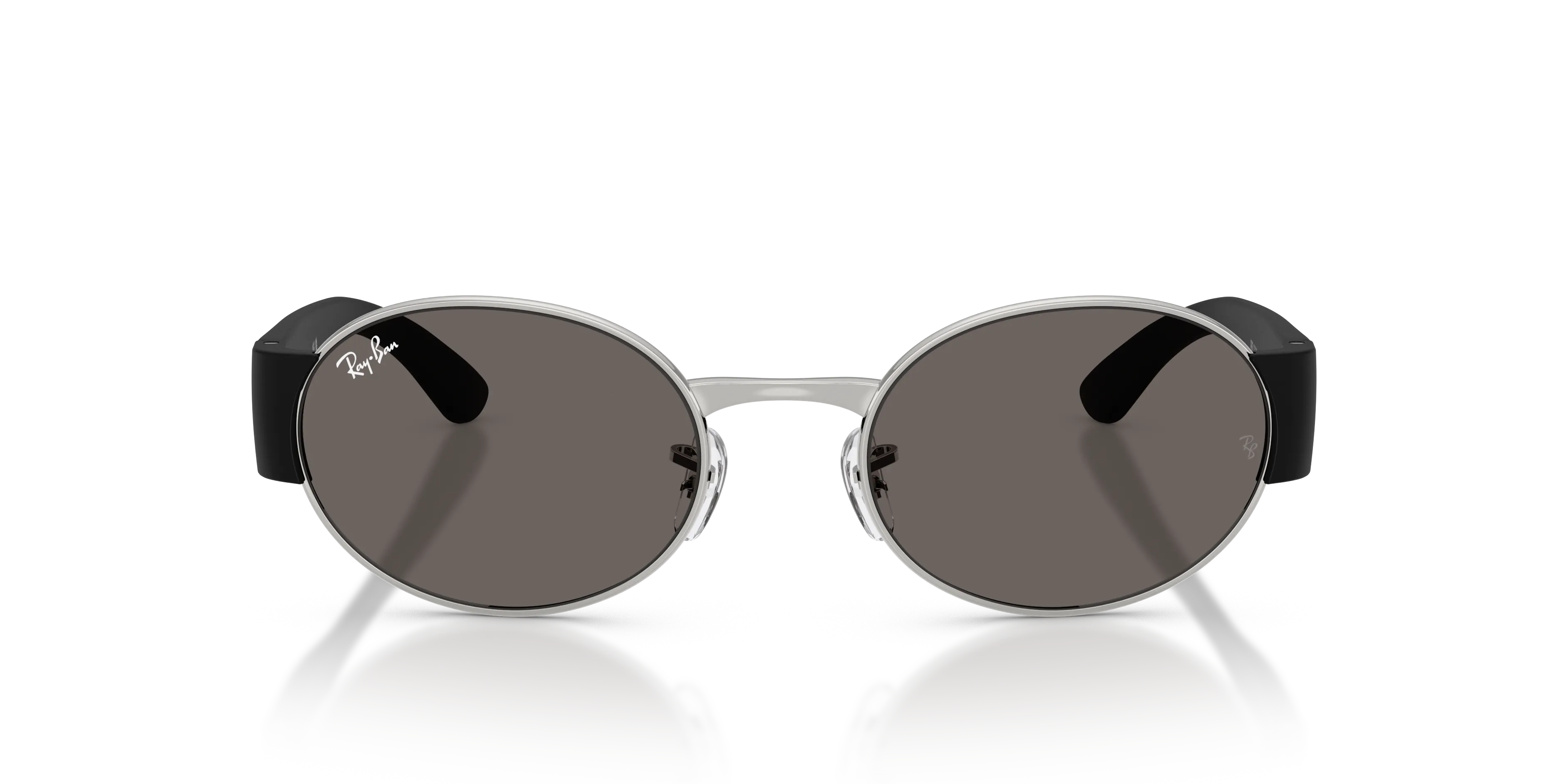 Ray - Ban RB3770 003/B1 Occhiali da sole Metallo Argento Grigio Rotonda Normale - immagine 3
