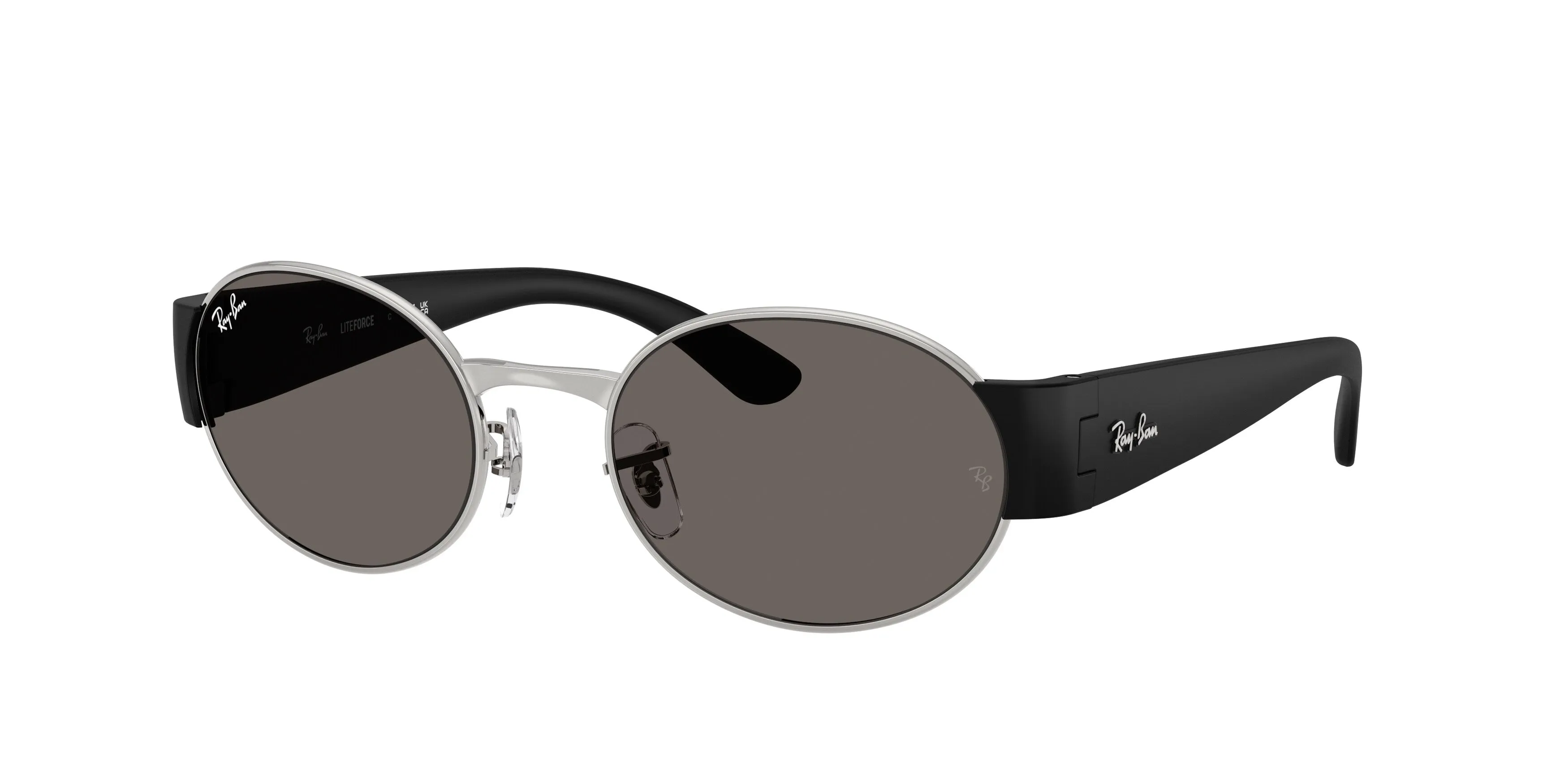 Ray - Ban RB3770 003/B1 Occhiali da sole Metallo Argento Grigio Rotonda Normale - immagine 1