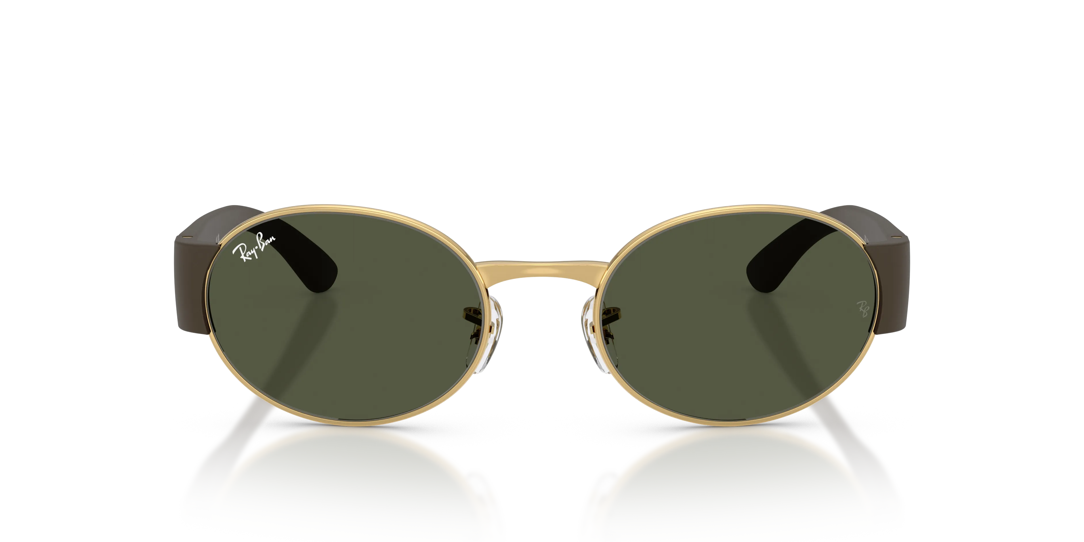 Ray - Ban RB3770 001/31 Occhiali da sole Metallo Oro Verde Rotonda Normale - immagine 3