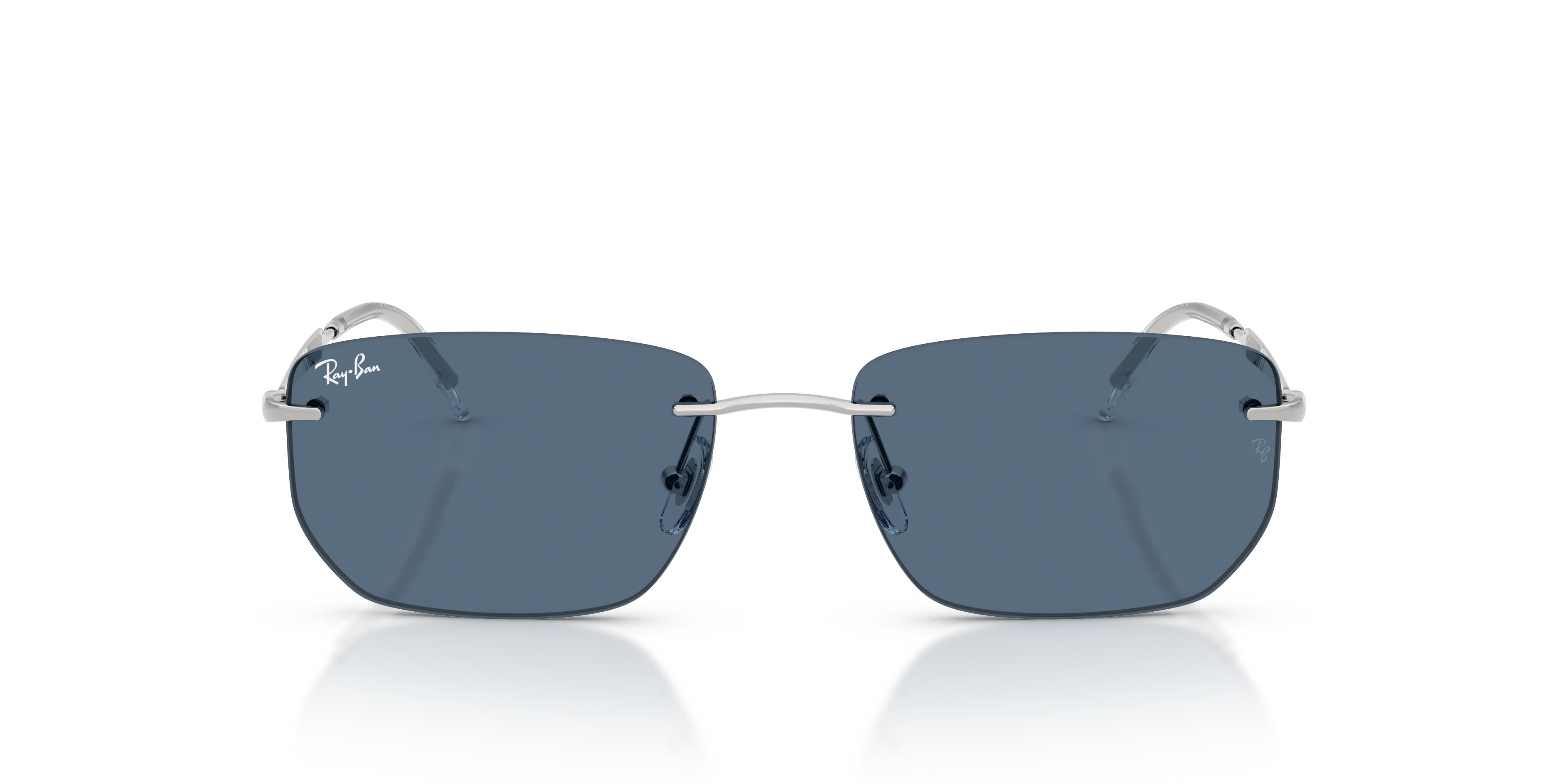 Ray - Ban RB3768 003/80 Occhiali da sole Metallo Argento Blu Geometrica Normale - immagine 3