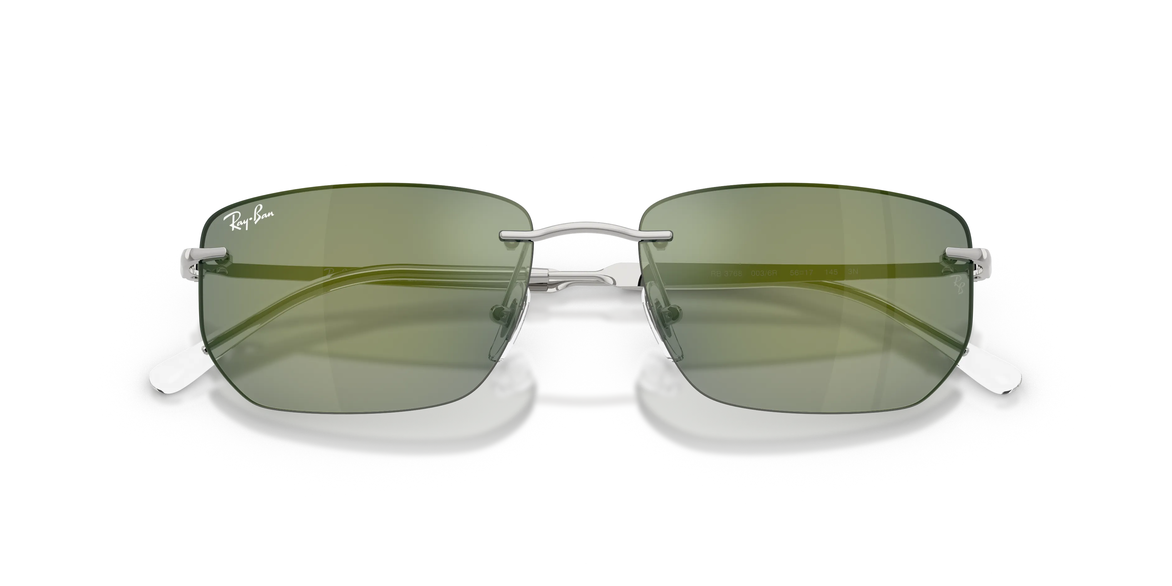 Ray - Ban RB3768 003/6R Occhiali da sole Metallo Argento Grigio Geometrica Specchiate - immagine 2