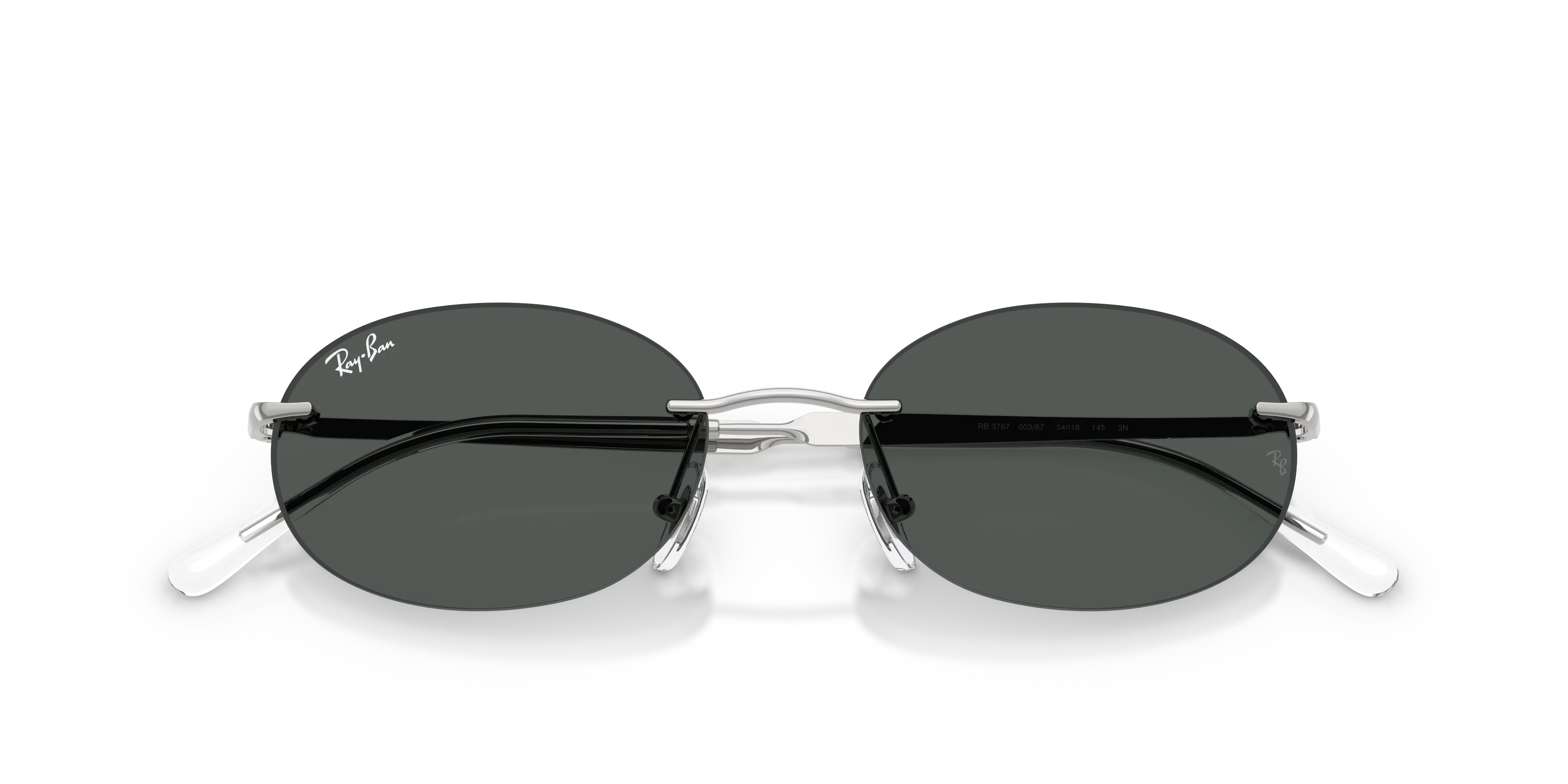 Ray - Ban RB3767 003/87 Occhiali da sole Metallo Argento Grigio Rotonda Normale - immagine 2