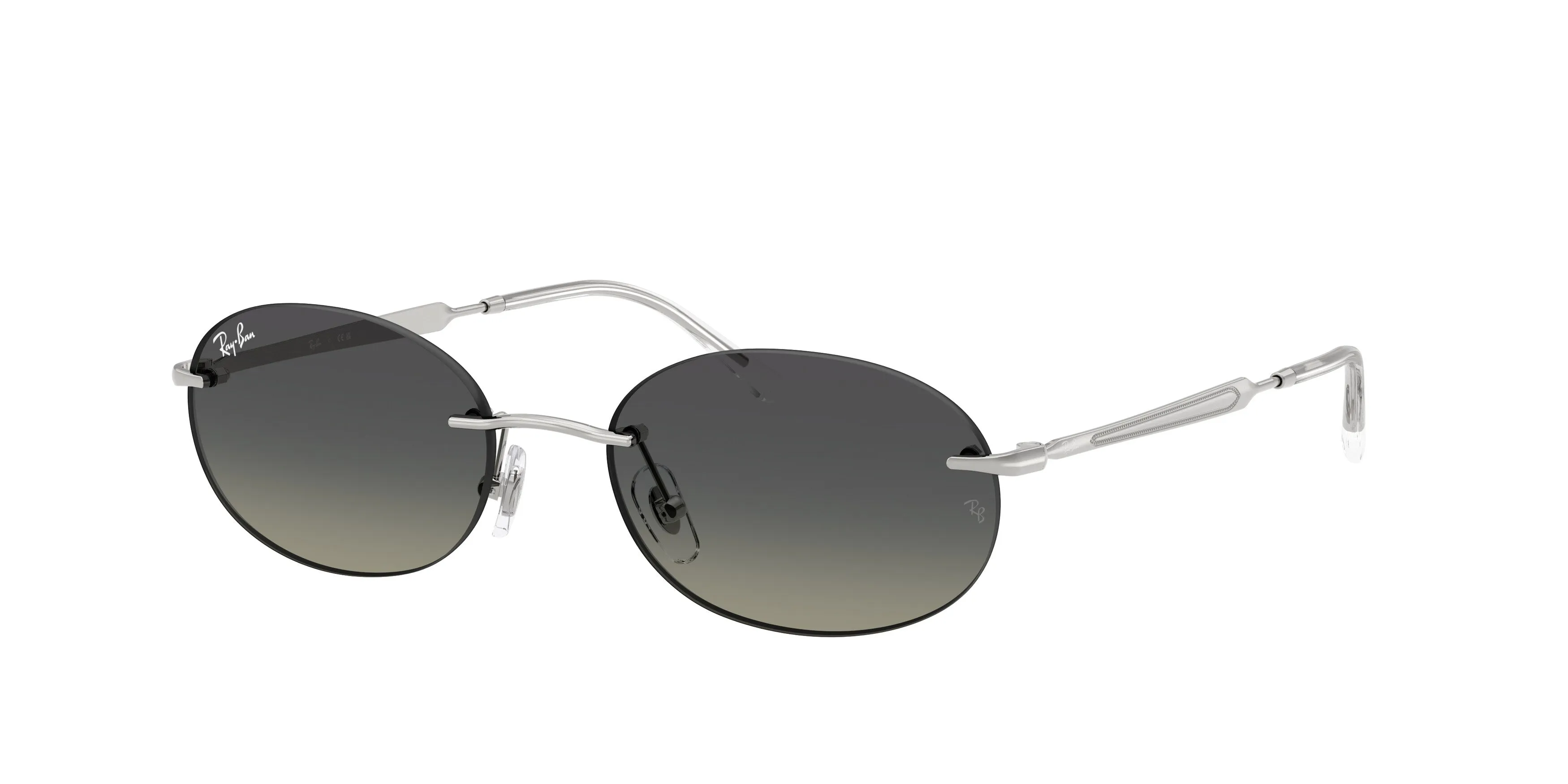 Ray - Ban RB3767 003/11 Occhiali da sole Metallo Argento Grigio Rotonda Normale Sfumato - immagine 1