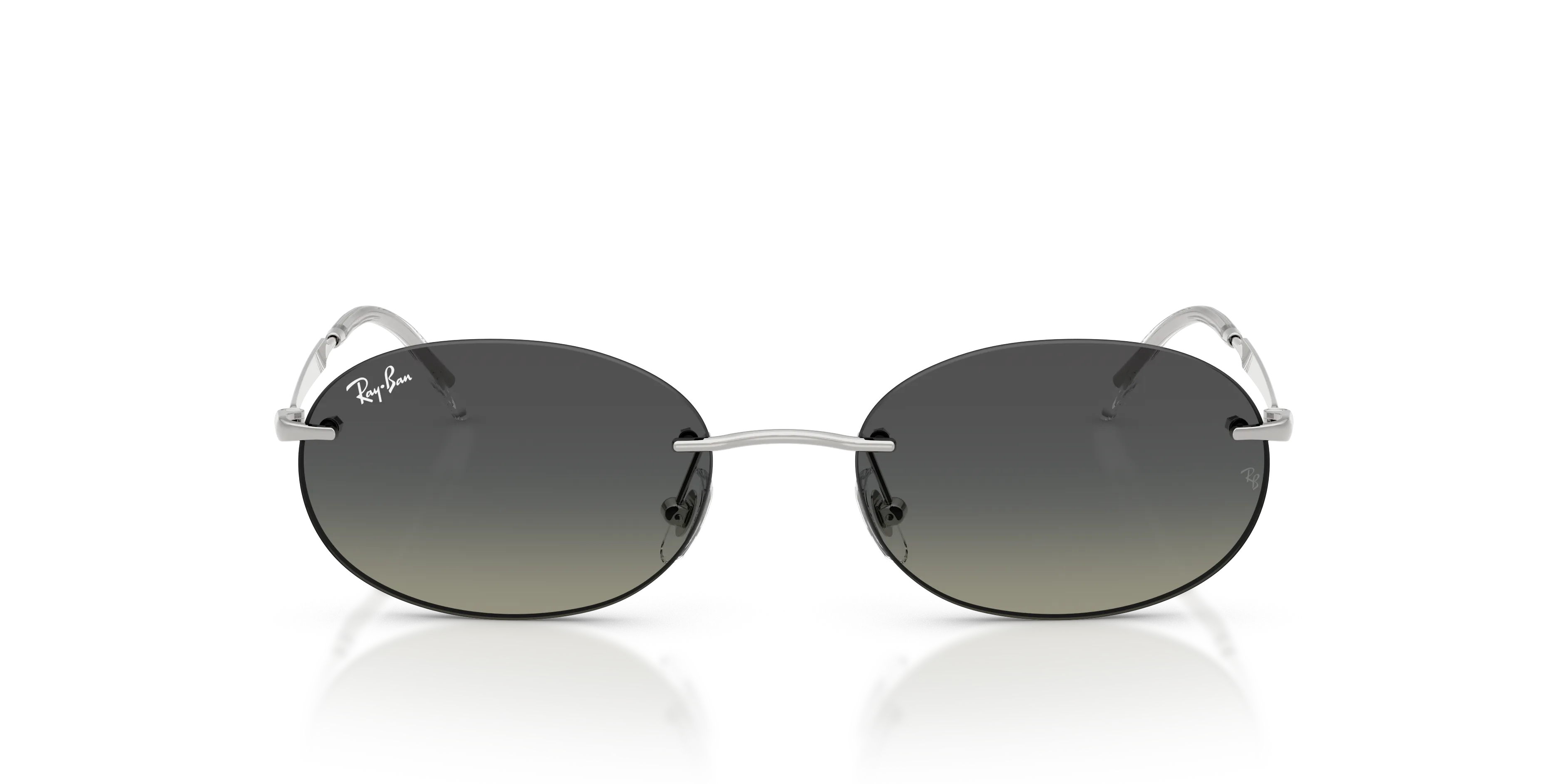 Ray - Ban RB3767 003/11 Occhiali da sole Metallo Argento Grigio Rotonda Normale Sfumato - immagine 3
