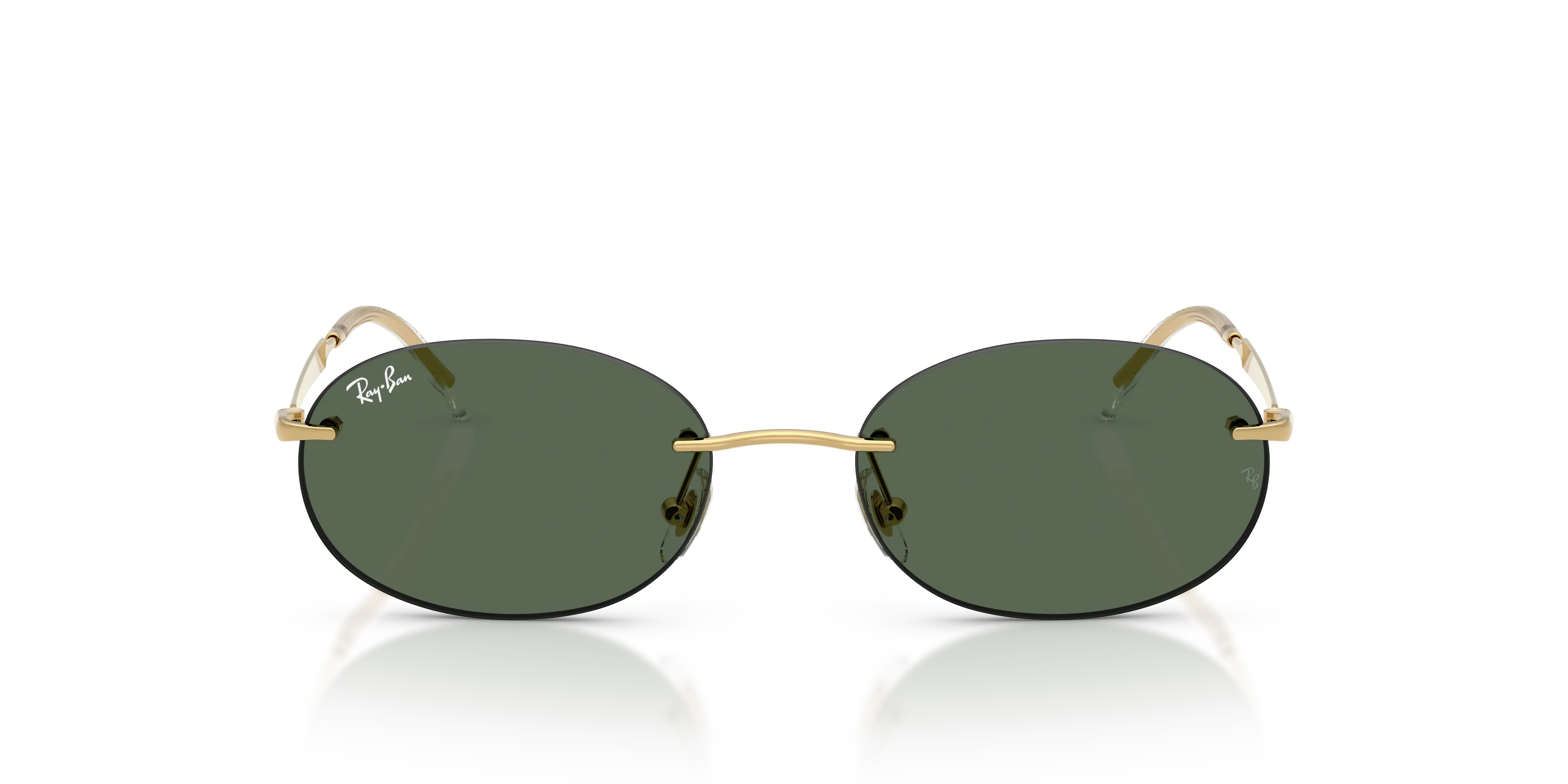Ray - Ban RB3767 001/71 Occhiali da sole Metallo Oro Verde Rotonda Normale - immagine 3