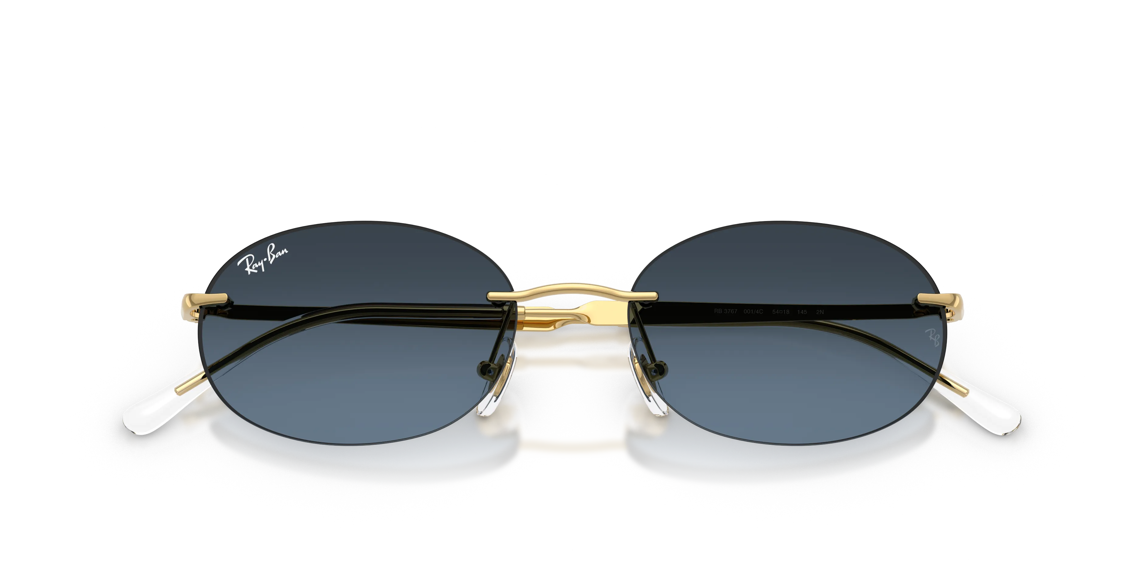 Ray - Ban RB3767 001/4C Occhiali da sole Metallo Oro Rotonda Normale Sfumato - immagine 2