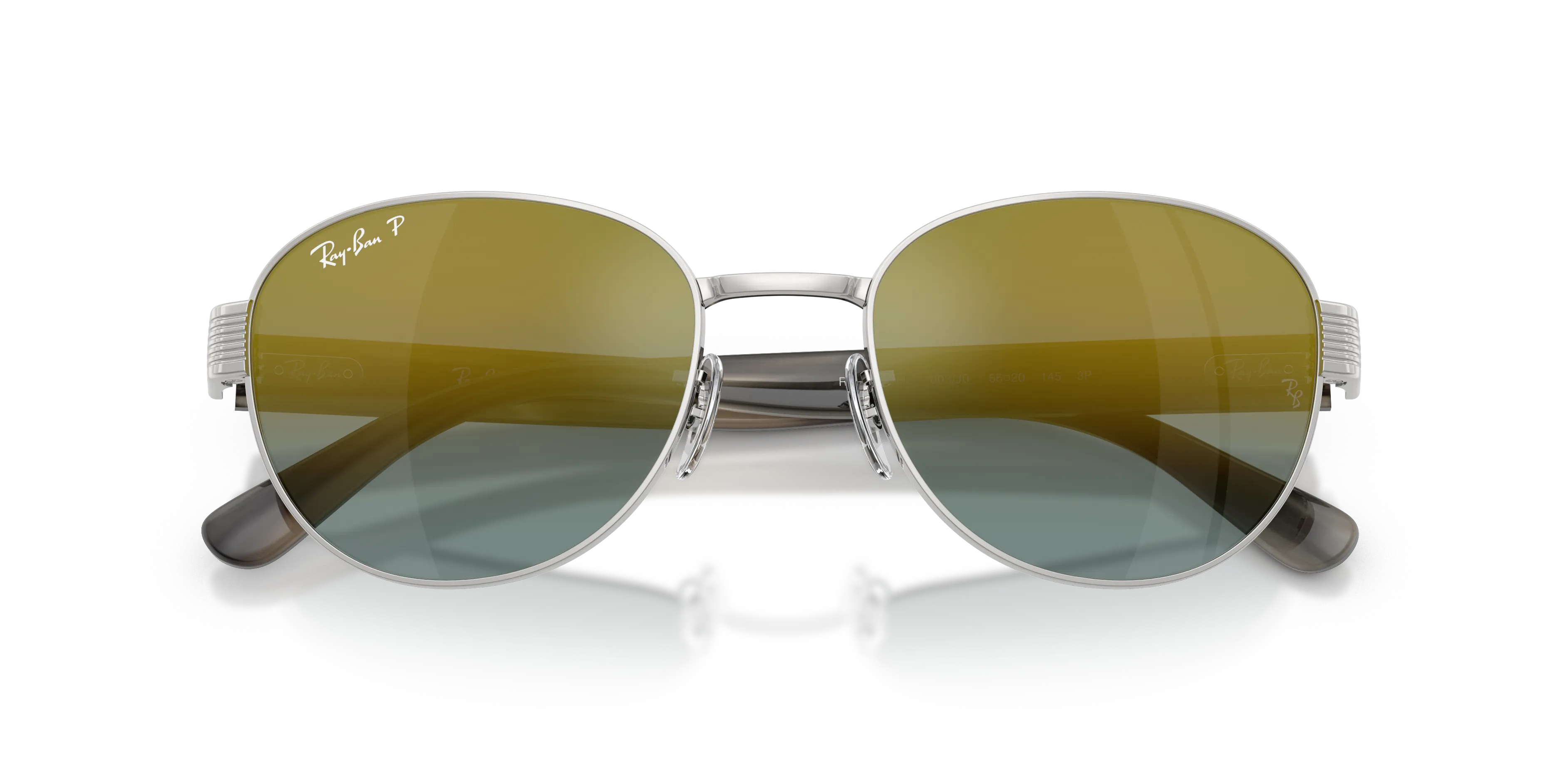 Ray - Ban RB3766CH 003/J0 Occhiali da sole Metallo Argento Squadrata Polarizzata Sfumato - immagine 2
