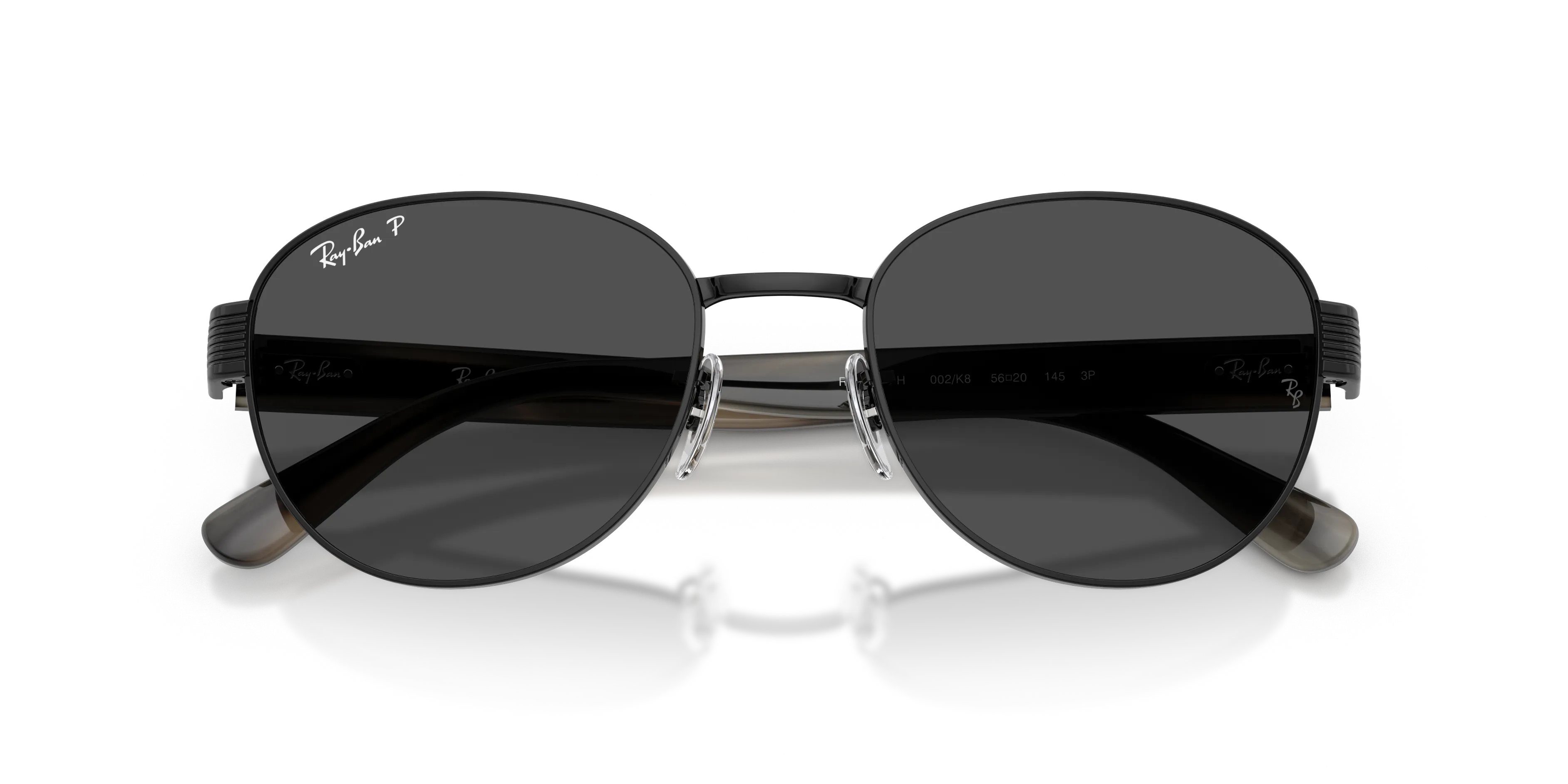 Ray - Ban RB3766CH 002/K8 Occhiali da sole Metallo Nero Grigio Squadrata Polarizzata - immagine 2