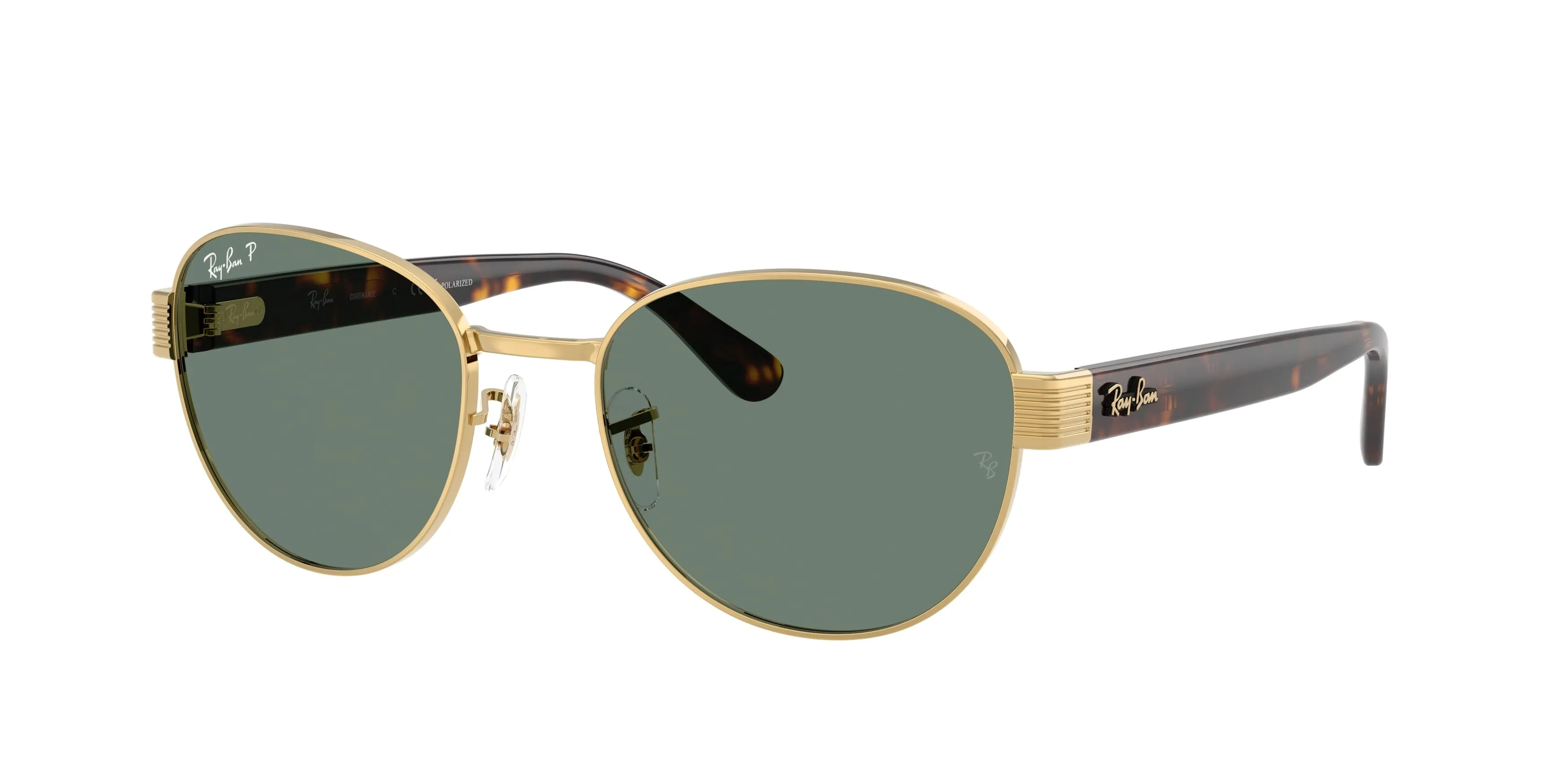 Ray - Ban RB3766CH 001/O9 Occhiali da sole Metallo Oro Grigio Squadrata Polarizzata - immagine 1