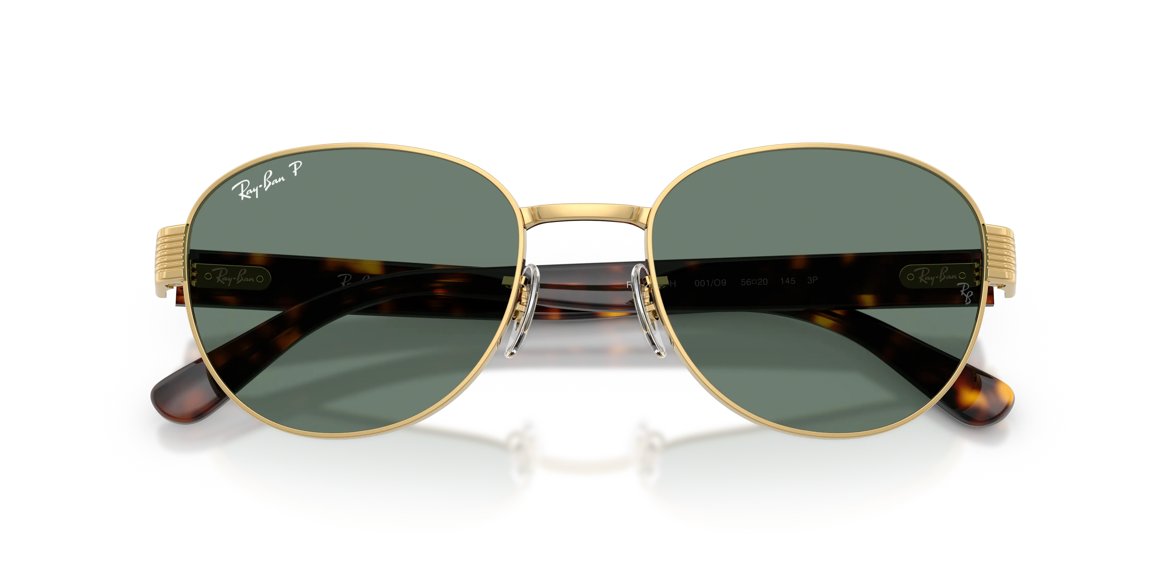 Ray - Ban RB3766CH 001/O9 Occhiali da sole Metallo Oro Grigio Squadrata Polarizzata - immagine 2