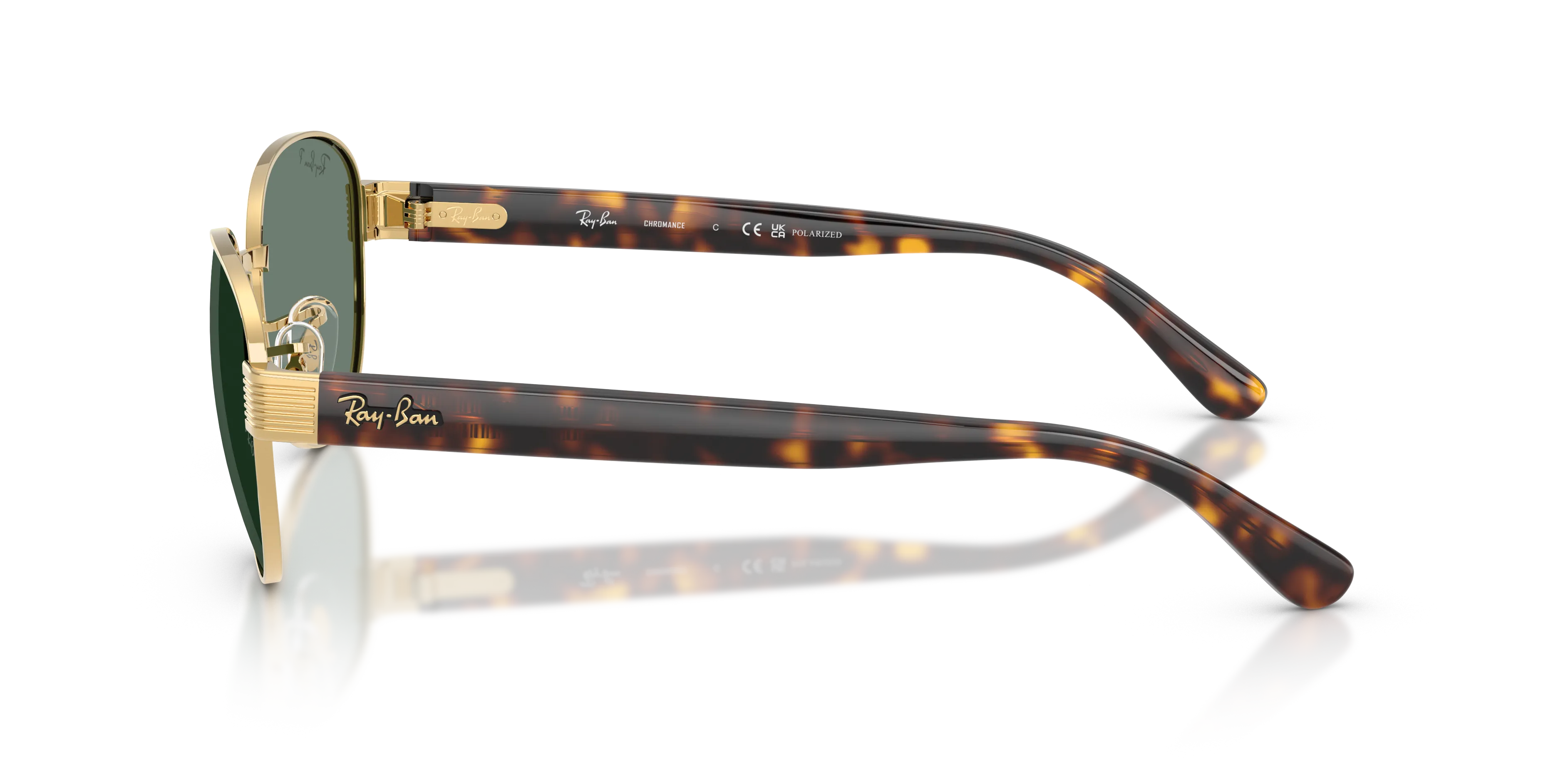 Ray - Ban RB3766CH 001/O9 Occhiali da sole Metallo Oro Grigio Squadrata Polarizzata - immagine 4