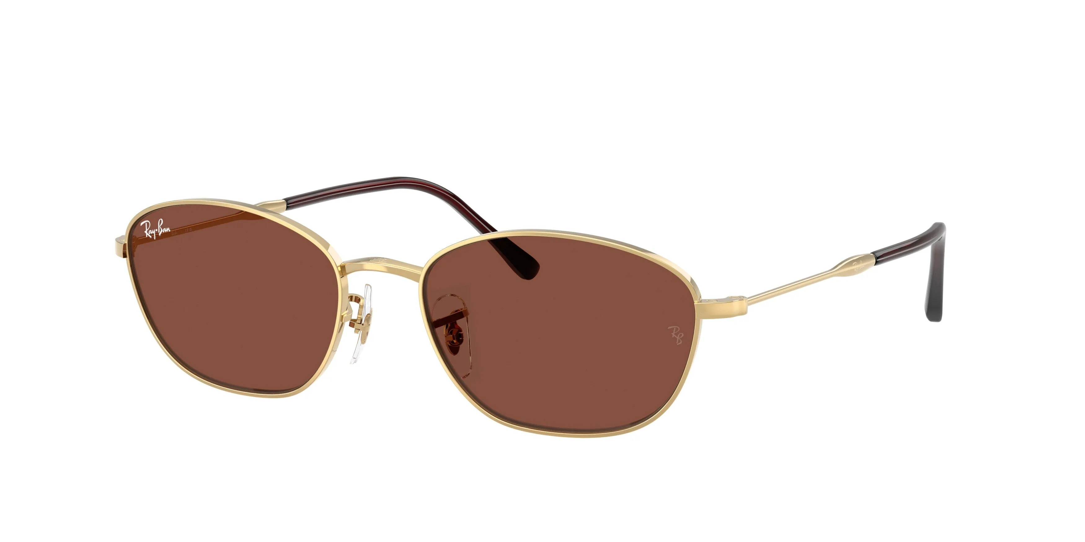Ray - Ban RB3749 001/C5 Occhiali da sole Metallo Oro Rosso Geometrica Normale - immagine 1