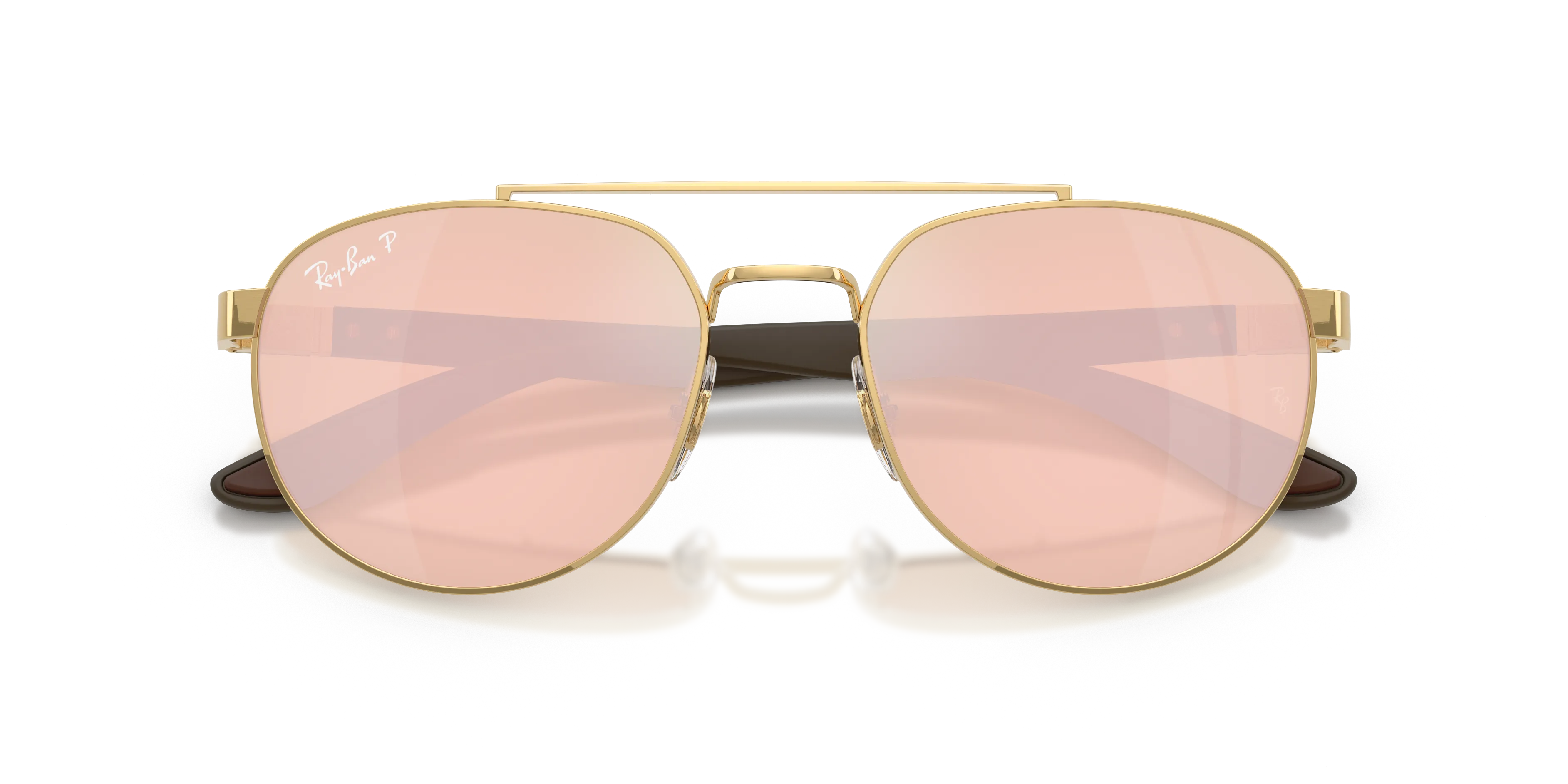 Ray - Ban RB3736CH 001/I0 Occhiali da sole Metallo Oro Geometrica Polarizzata Specchiato - immagine 2