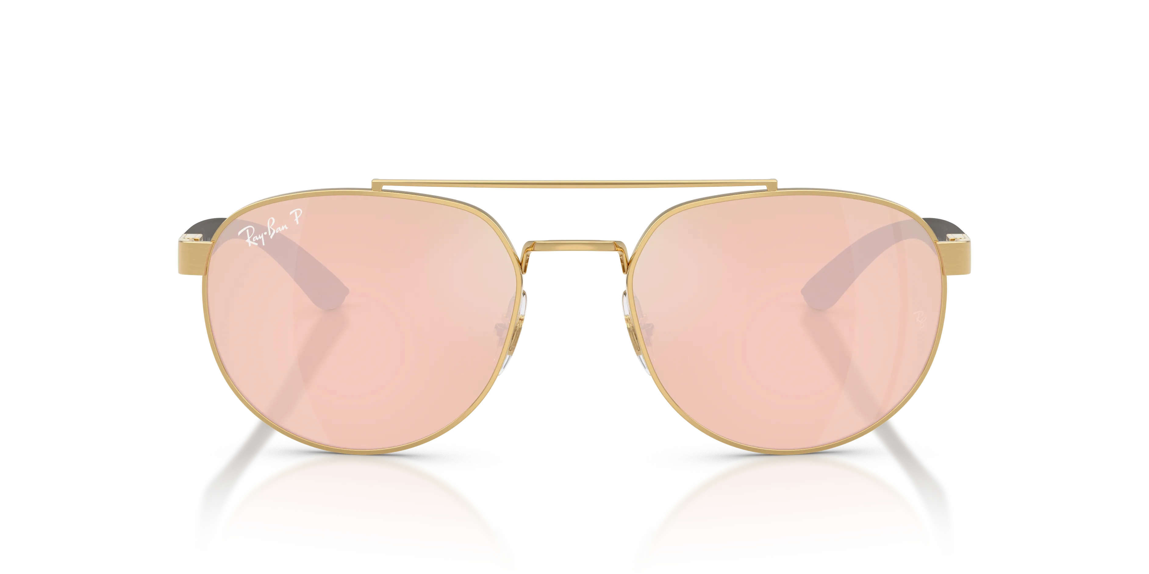 Ray - Ban RB3736CH 001/I0 Occhiali da sole Metallo Oro Geometrica Polarizzata Specchiato - immagine 3