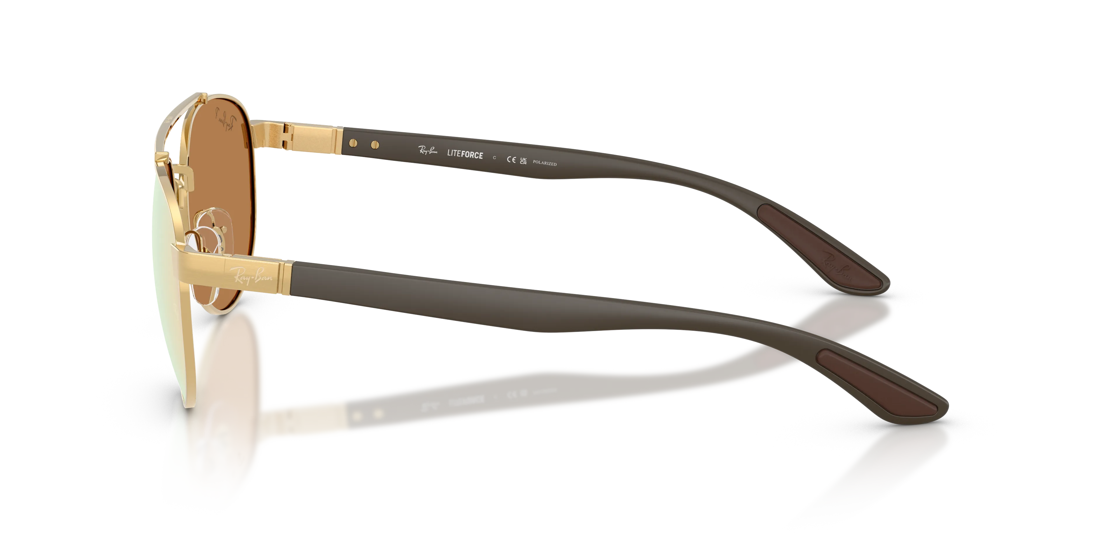 Ray - Ban RB3736CH 001/I0 Occhiali da sole Metallo Oro Geometrica Polarizzata Specchiato - immagine 4