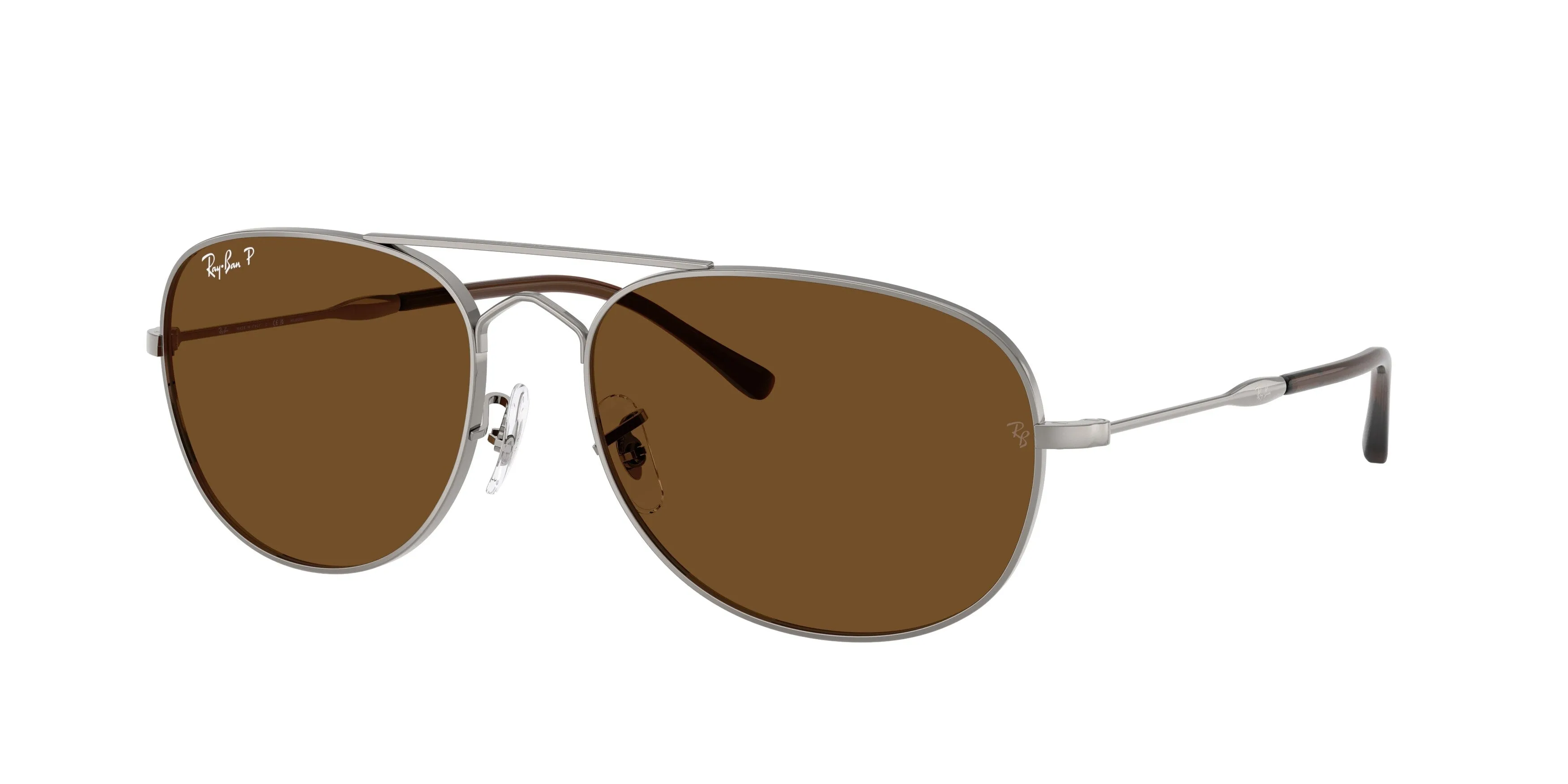 Ray - Ban RB3735 BAIN BRIDGE 004/57 Occhiali da sole Metallo Grigio Pilot Polarizzata - immagine 1
