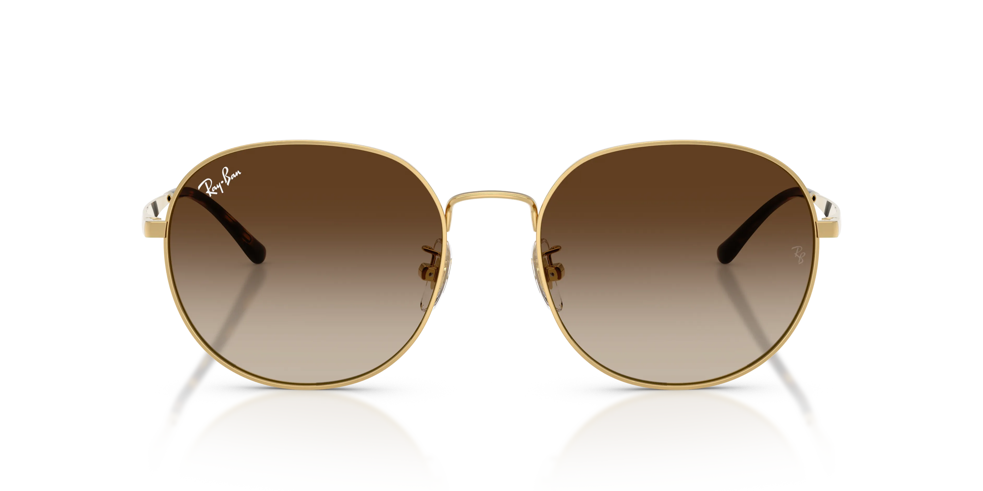 Ray - Ban RB3727D 001/13 Occhiali da sole Metallo Oro Marrone Pantos Normale Sfumato - immagine 3