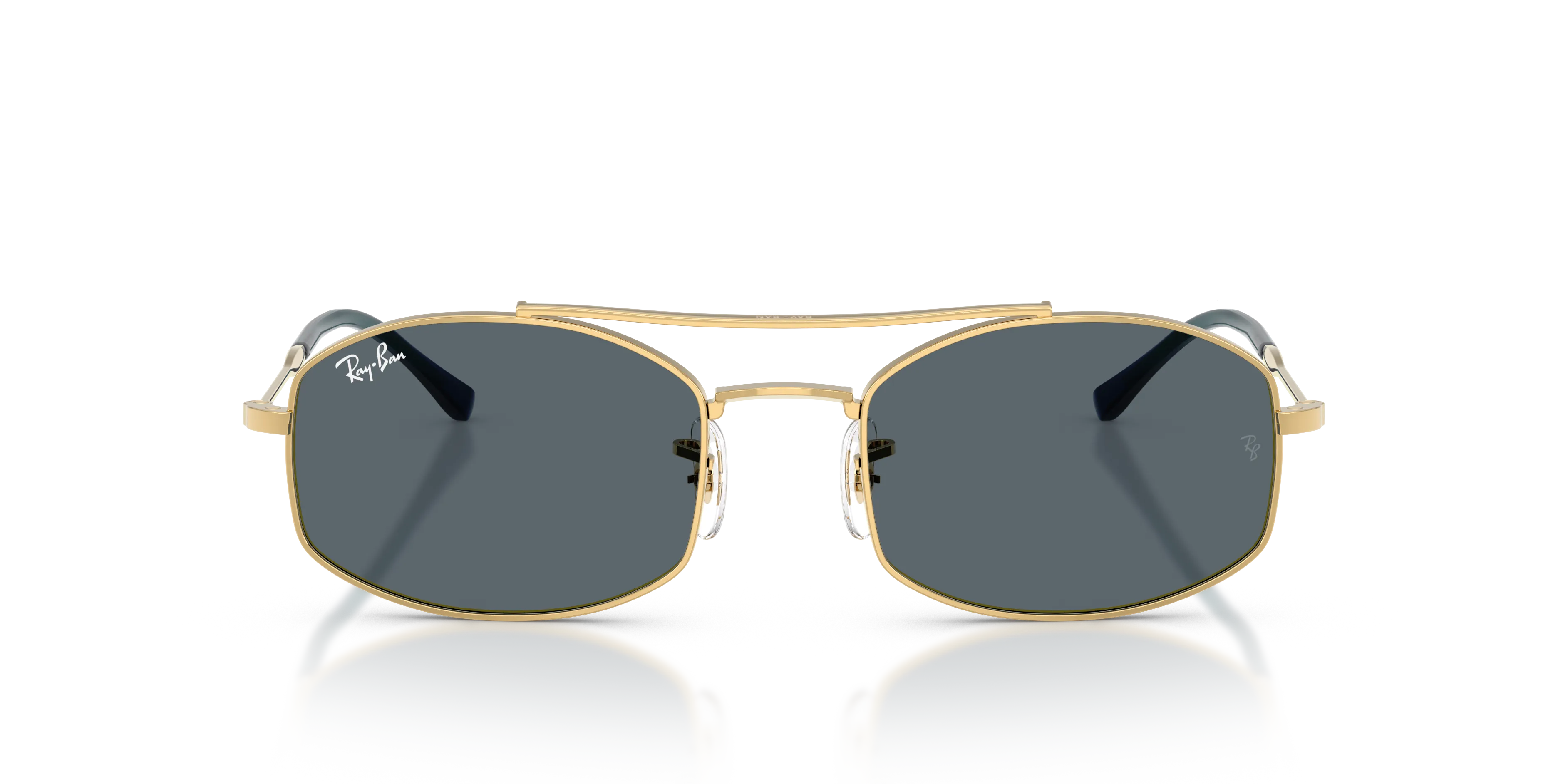 Ray - Ban RB3719 9278R5 Occhiali da sole Metallo Oro Blu Rotonda Normale - immagine 3