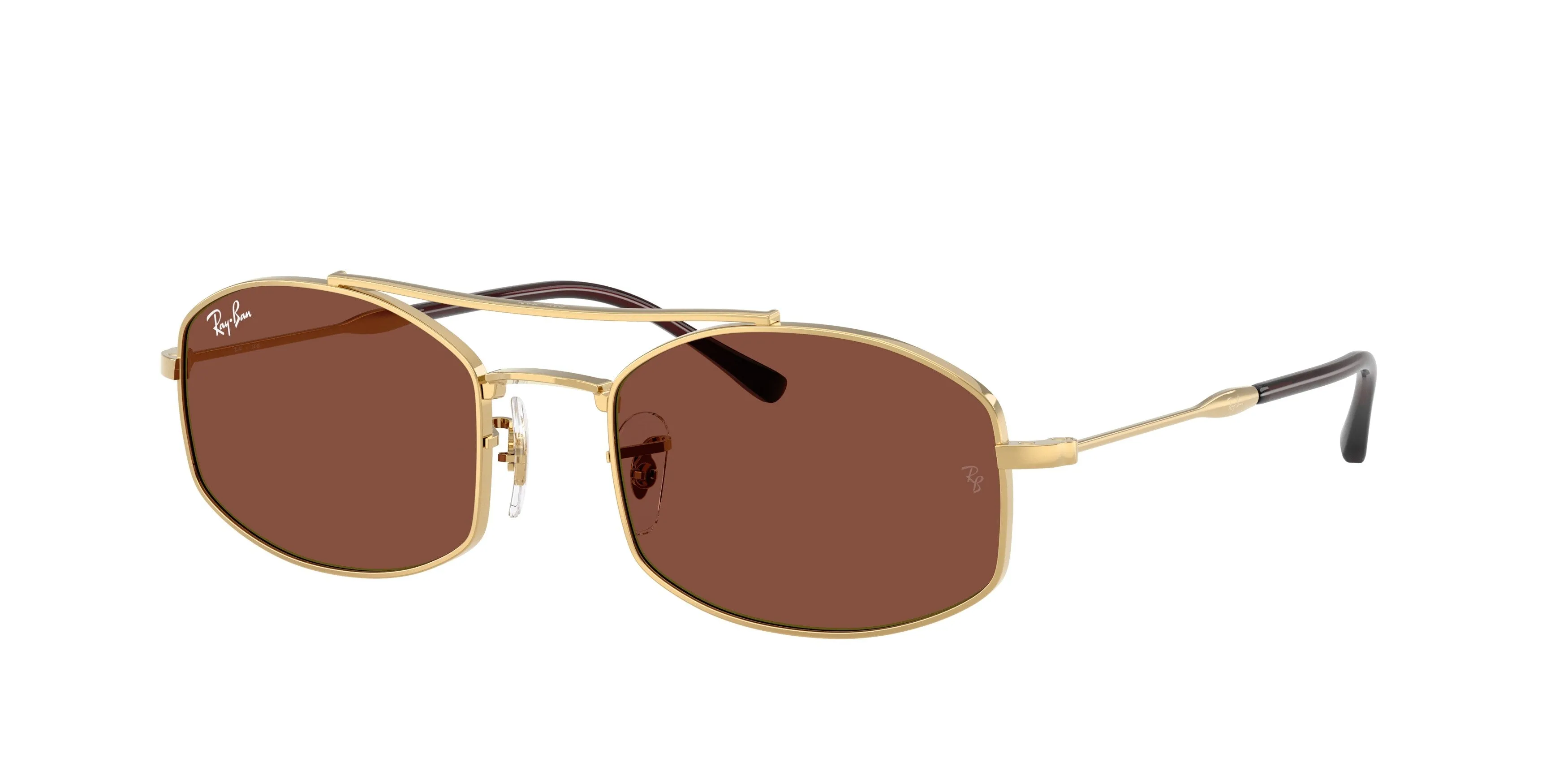 Ray - Ban RB3719 001/C5 Occhiali da sole Metallo Oro Rosso Rotonda Normale - immagine 1