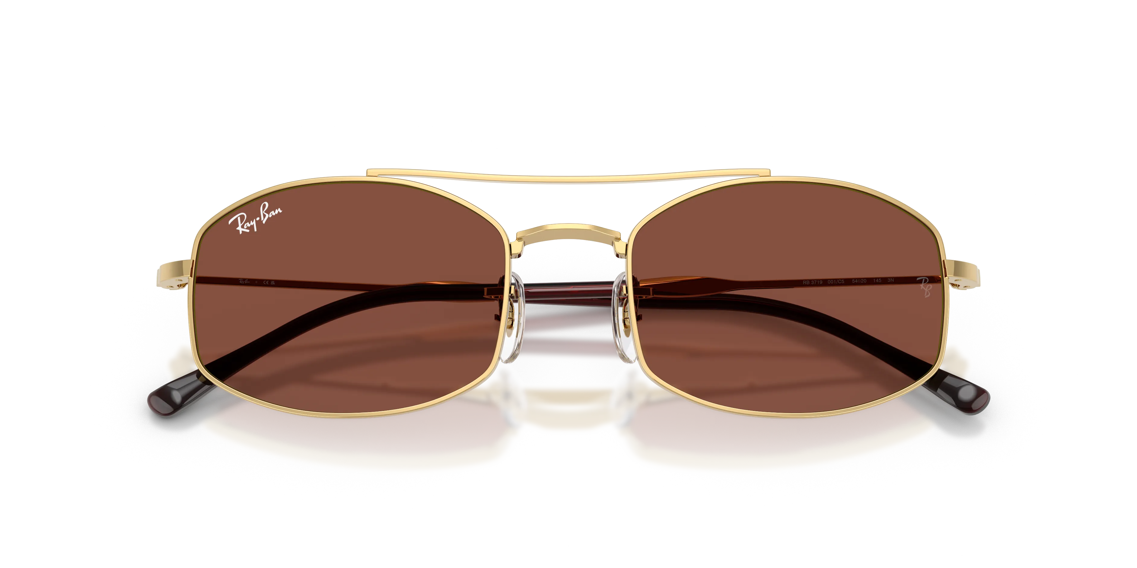 Ray - Ban RB3719 001/C5 Occhiali da sole Metallo Oro Rosso Rotonda Normale - immagine 2