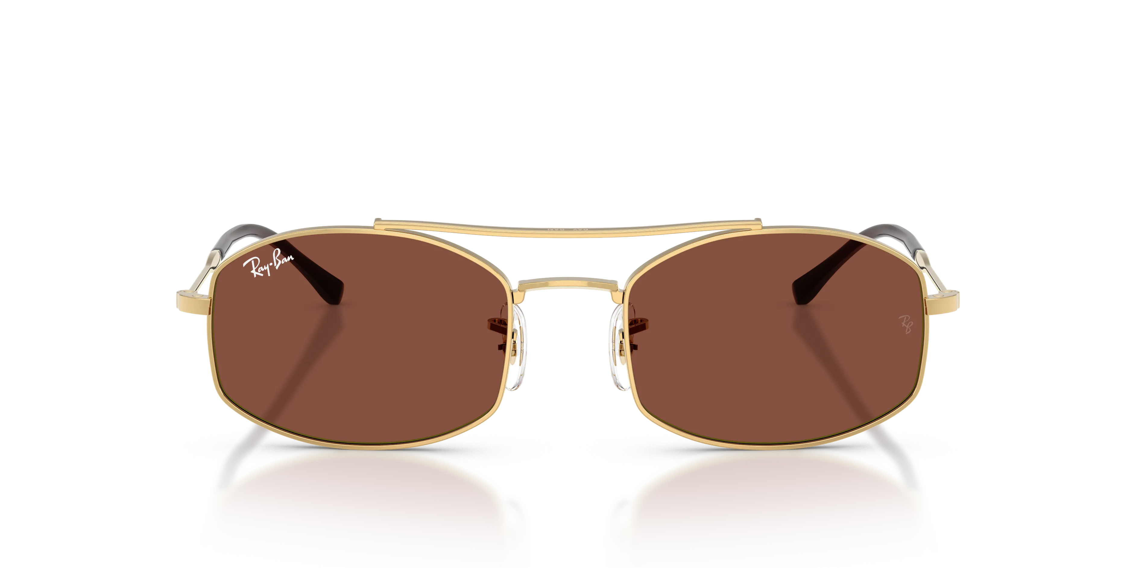 Ray - Ban RB3719 001/C5 Occhiali da sole Metallo Oro Rosso Rotonda Normale - immagine 3