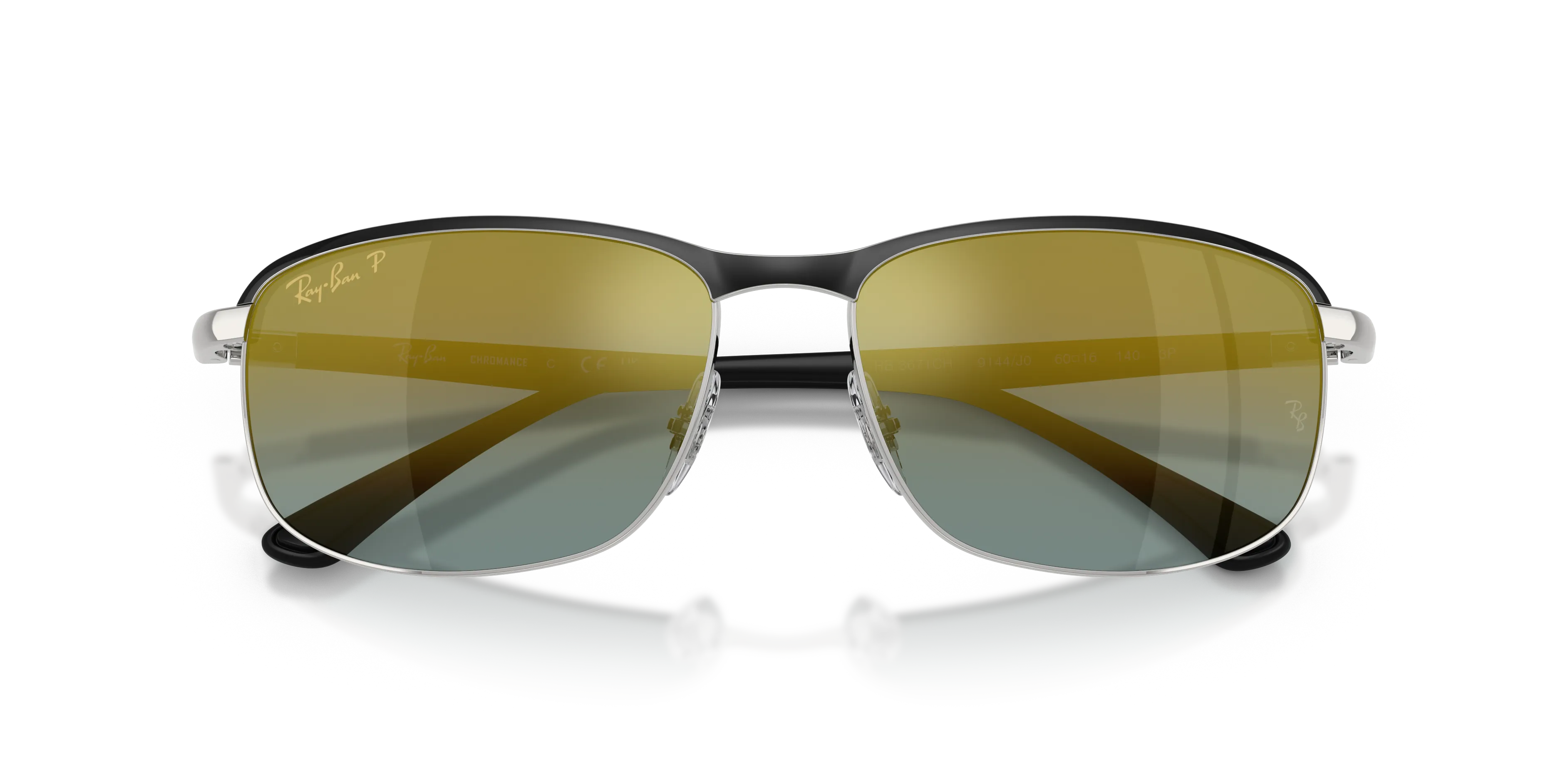 Ray - Ban RB3671CH CHROMANCE 9144J0 Occhiali da sole Metallo Nero Pillow Polarizzata Sfumato - immagine 2