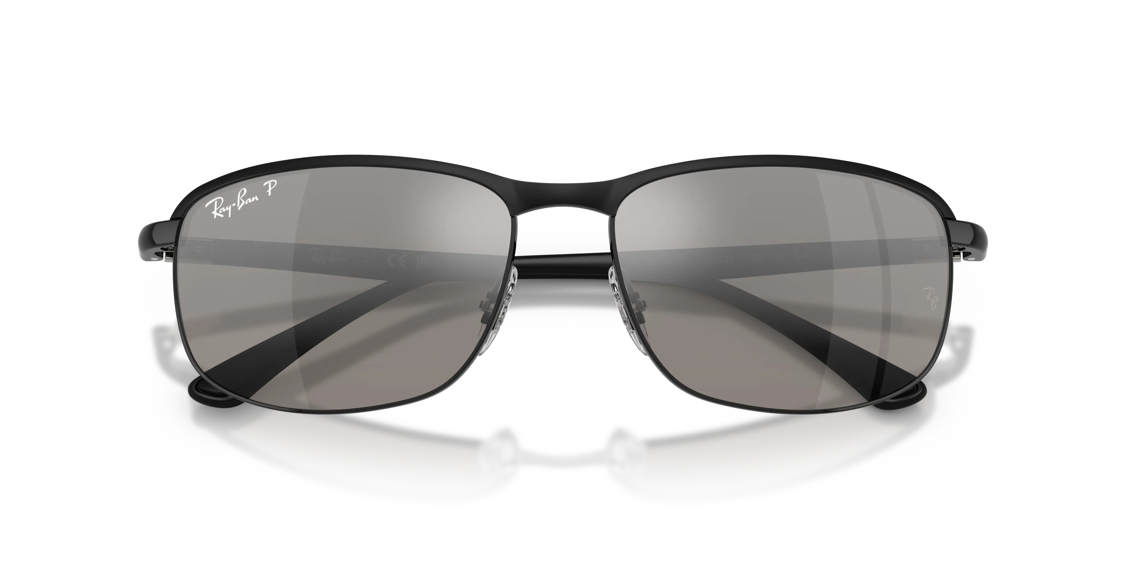 Ray - Ban RB3671CH CHROMANCE 186/5J Occhiali da sole Metallo Nero [""] Pillow Polarizzata - immagine 2