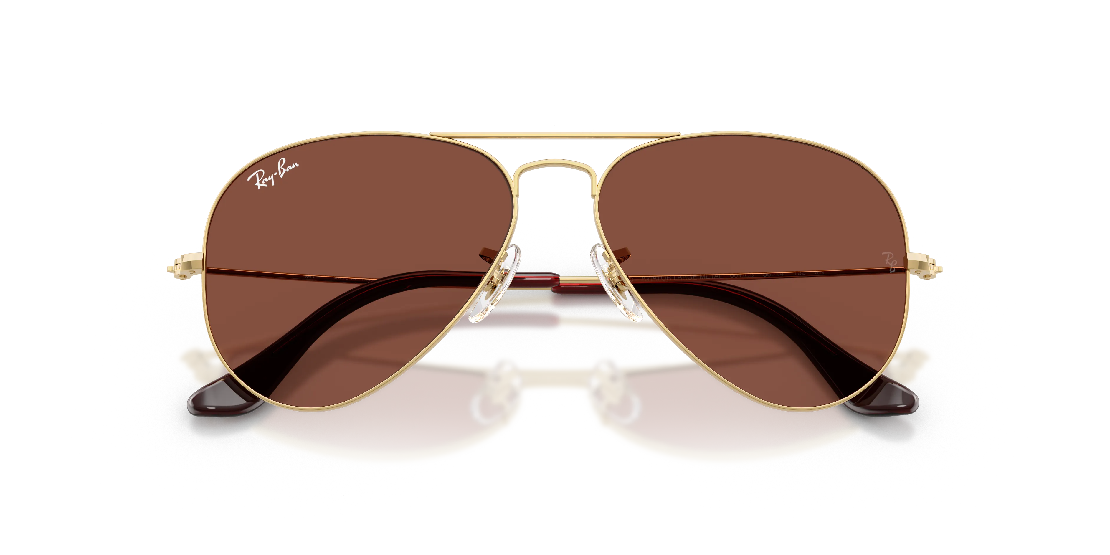Ray - Ban RB3025 AVIATOR 001/C5 Occhiali da sole Metallo Oro Rosso Pilot Normale - immagine 2
