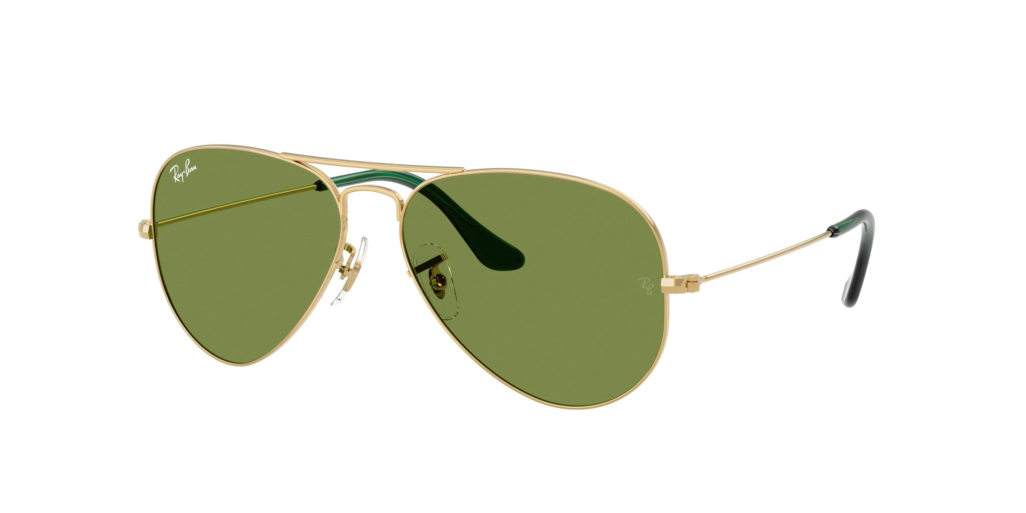 Ray - Ban RB3025 AVIATOR 001/4E Occhiali da sole Metallo Oro Verde Pilot Normale - immagine 1