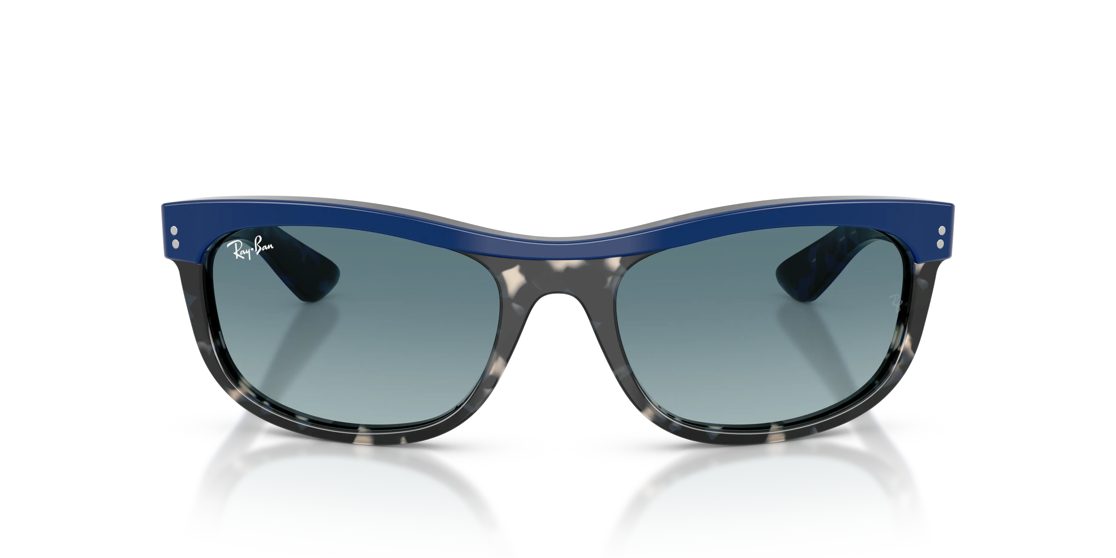 Ray - Ban RB2489 BALORAMA 14453M Occhiali da sole Acetato Blu Squadrata Normale Sfumato - immagine 3