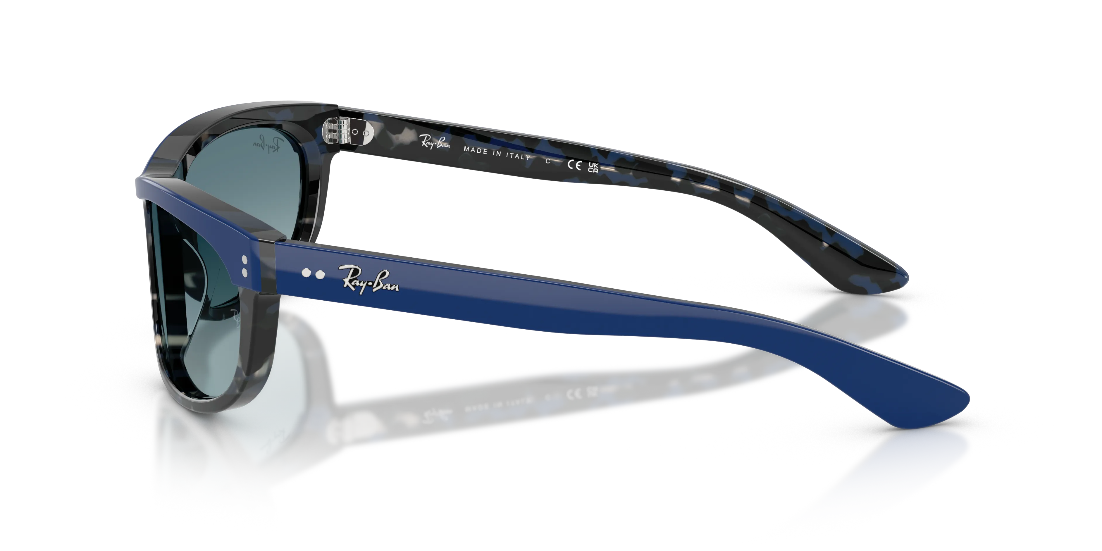 Ray - Ban RB2489 BALORAMA 14453M Occhiali da sole Acetato Blu Squadrata Normale Sfumato - immagine 4