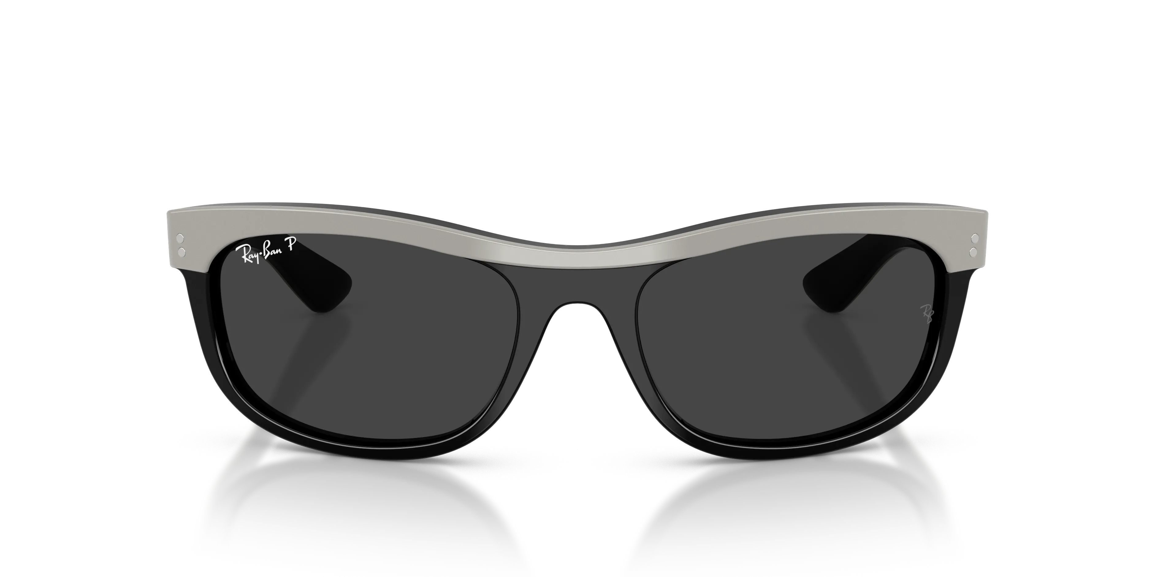 Ray - Ban RB2489 BALORAMA 144248 Occhiali da sole Acetato Grigio Grigio Squadrata Polarizzata - immagine 3
