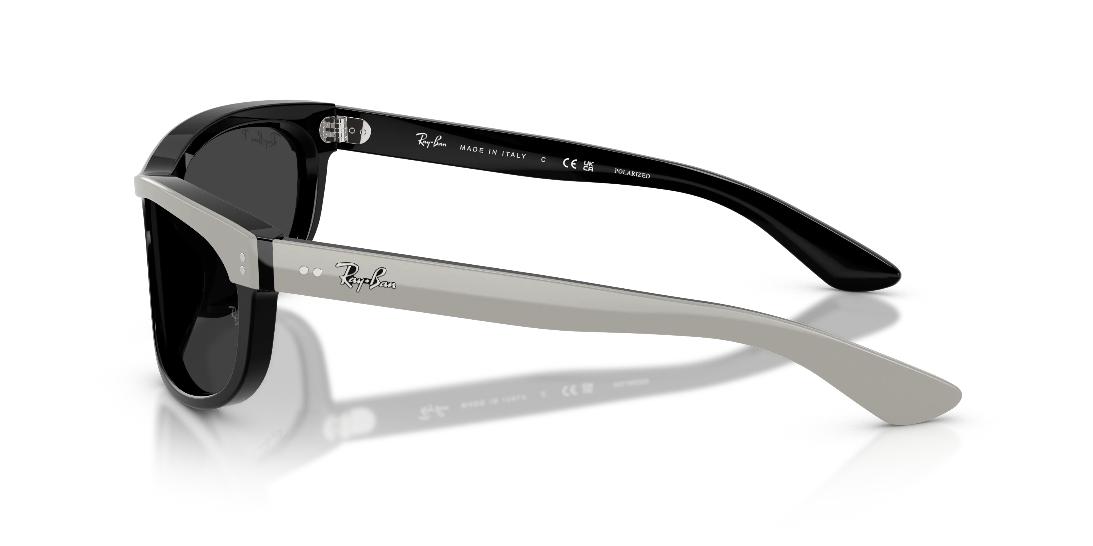 Ray - Ban RB2489 BALORAMA 144248 Occhiali da sole Acetato Grigio Grigio Squadrata Polarizzata - immagine 4