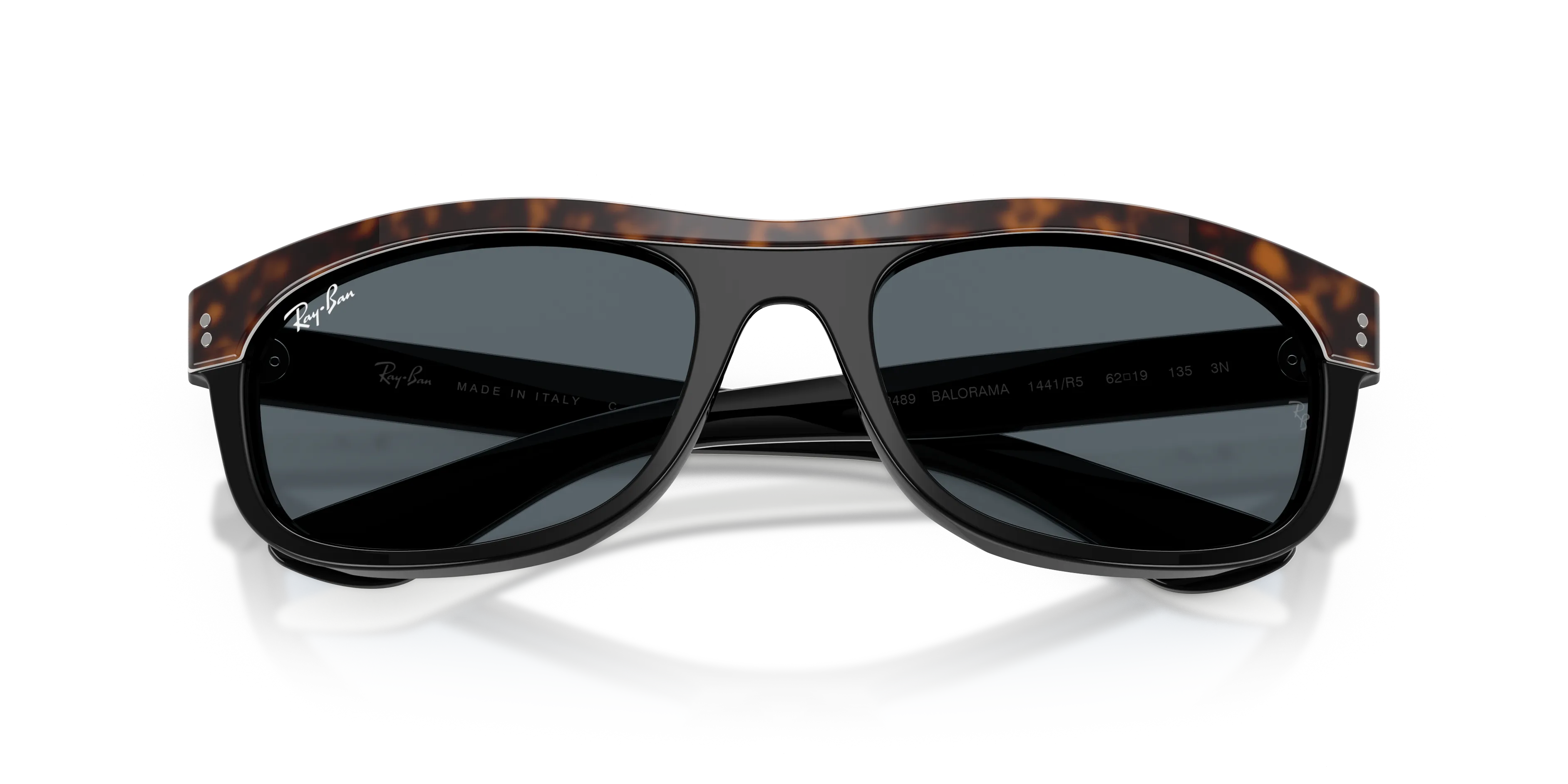 Ray - Ban RB2489 BALORAMA 1441R5 Occhiali da sole Acetato Marrone Blu Squadrata Normale - immagine 2
