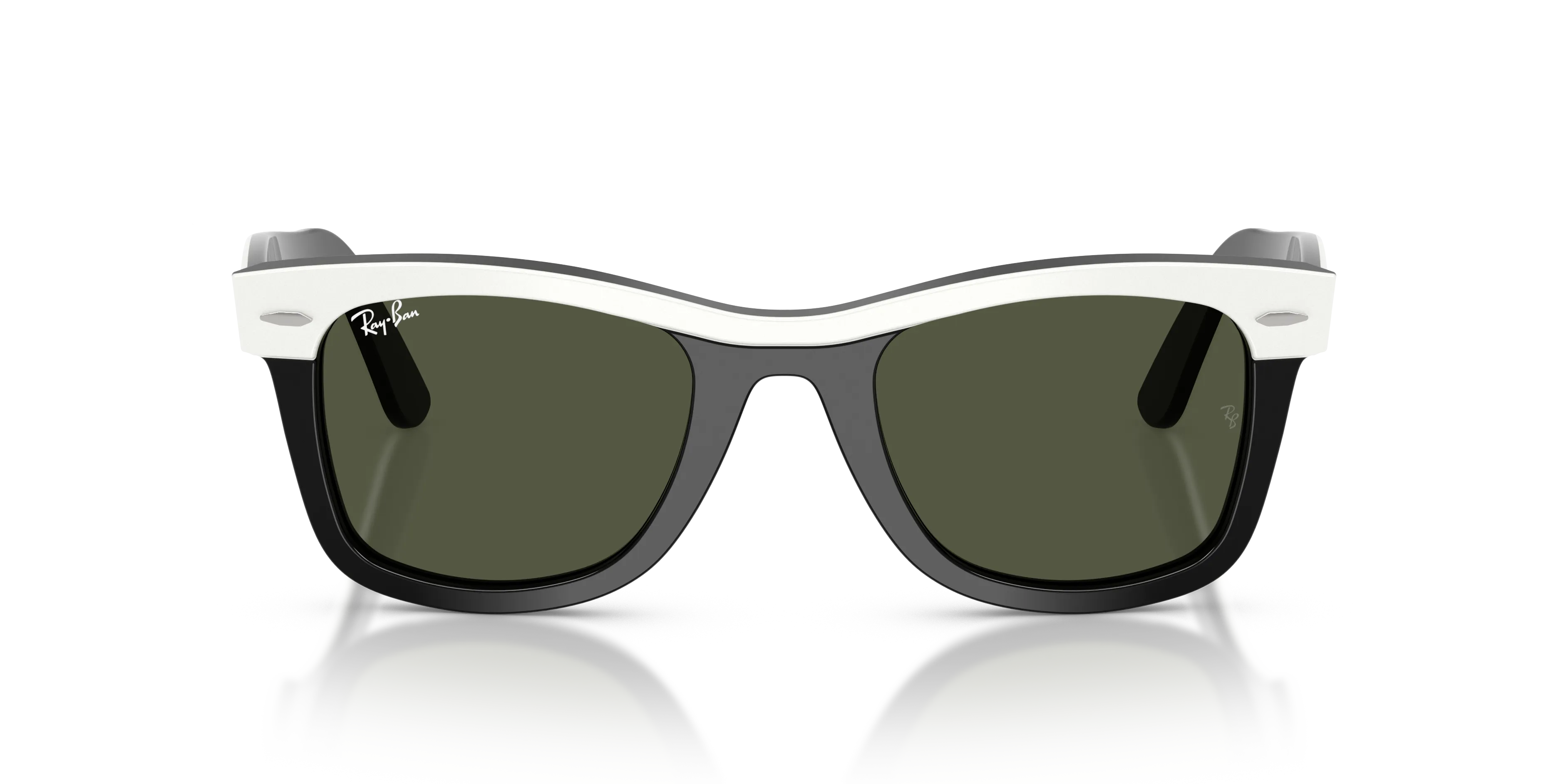 Ray - Ban RB2240 WAYFARER 144431 Occhiali da sole Acetato Bianco Verde Squadrata Normale - immagine 3